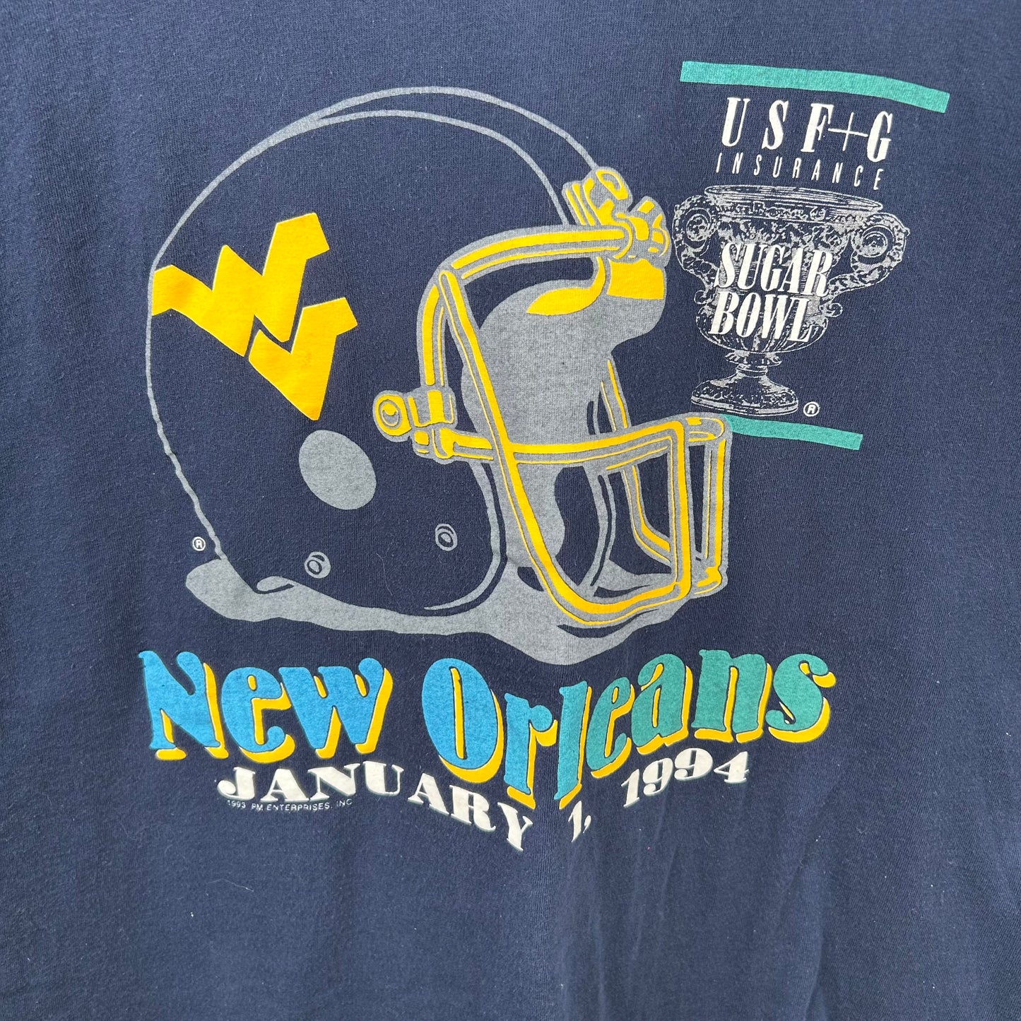 Vintage 1993 WVU Sugar Bowl Graphic Tee (XXL)