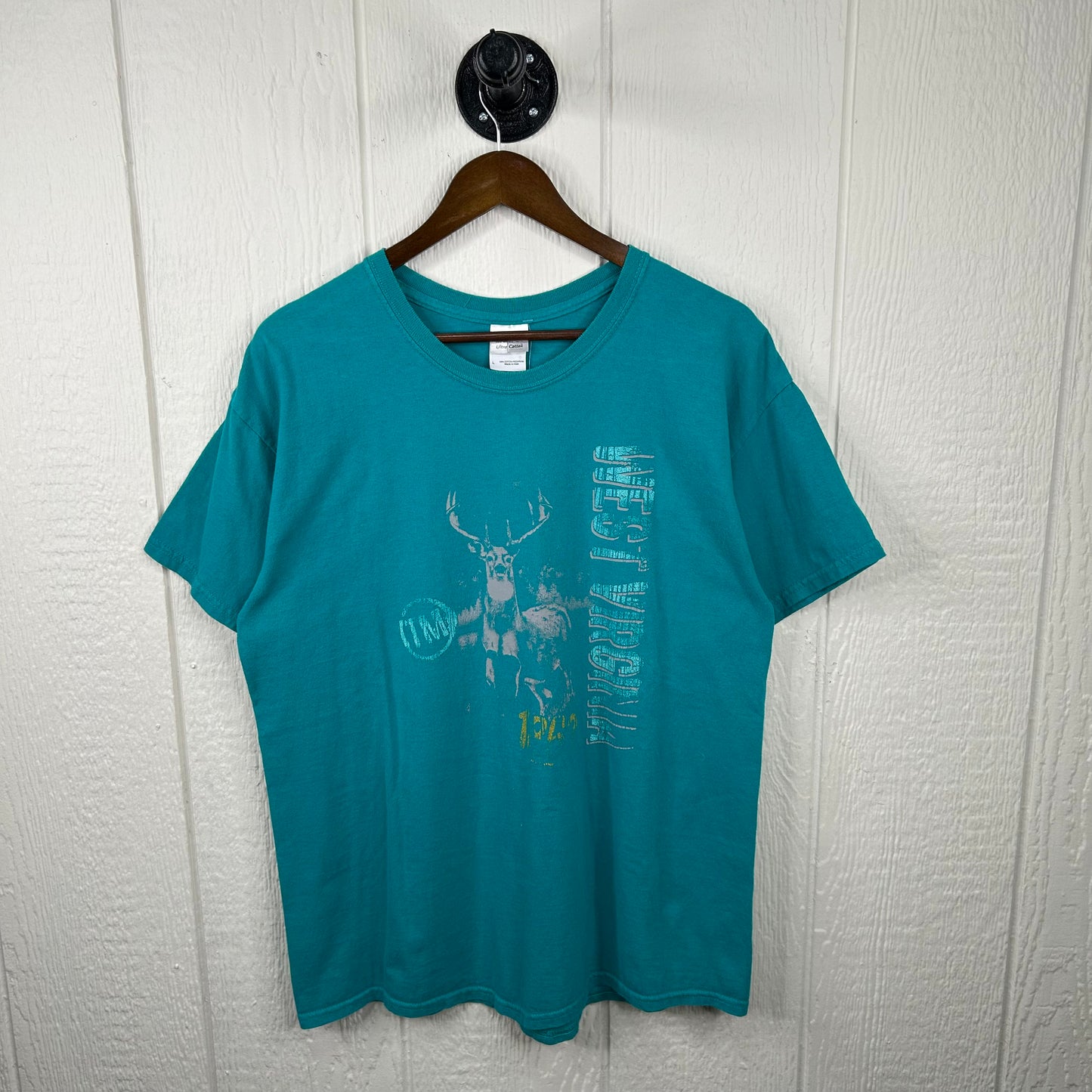 Y2K West Virginia Deer Graphic Tee (L)