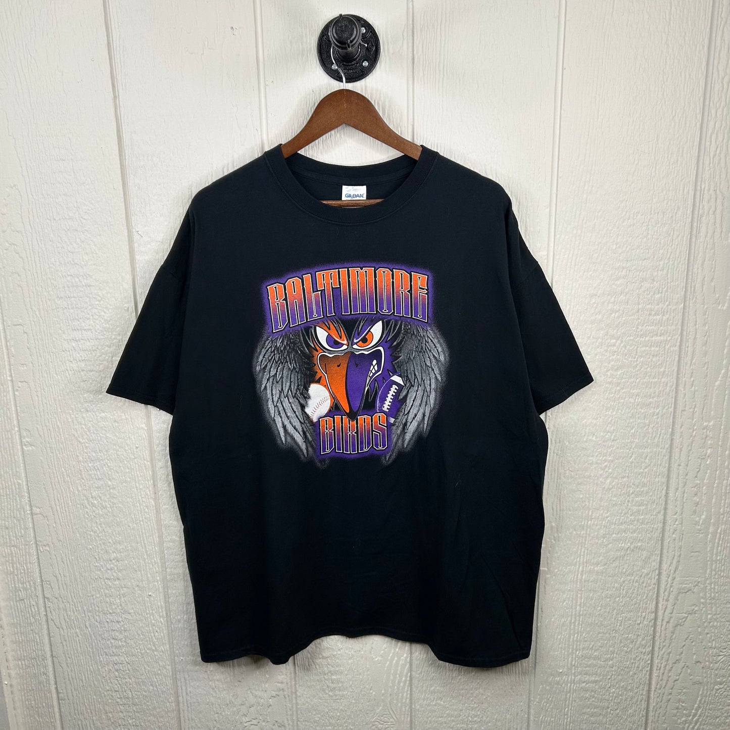 Y2K Baltimore Ravens x Orioles Birds Graphic Tee (XXL)