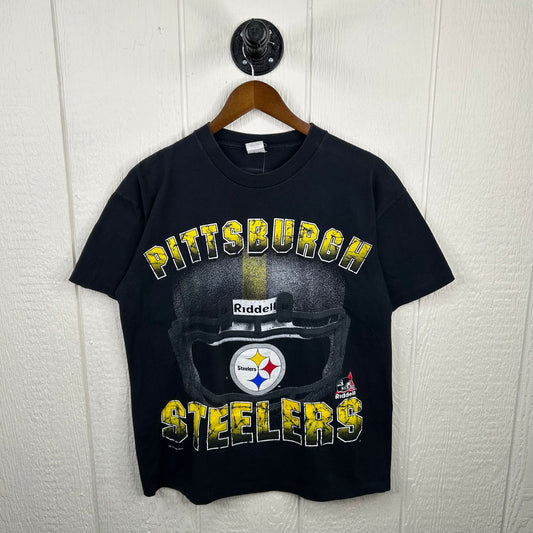 Vintage 1996 Pittsburgh Steelers Football Helmet Graphic Tee (L)