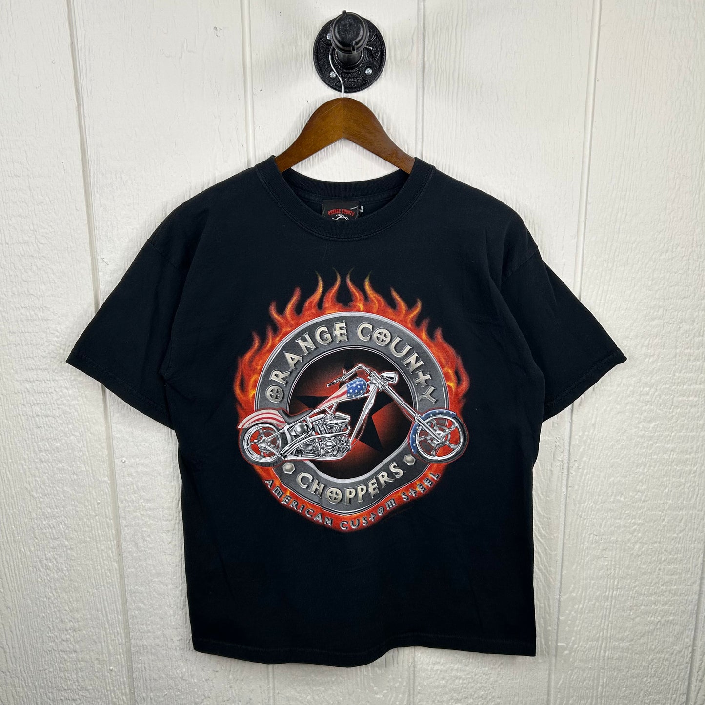 Y2K Orange County Choppers Flames Graphic Tee (M)