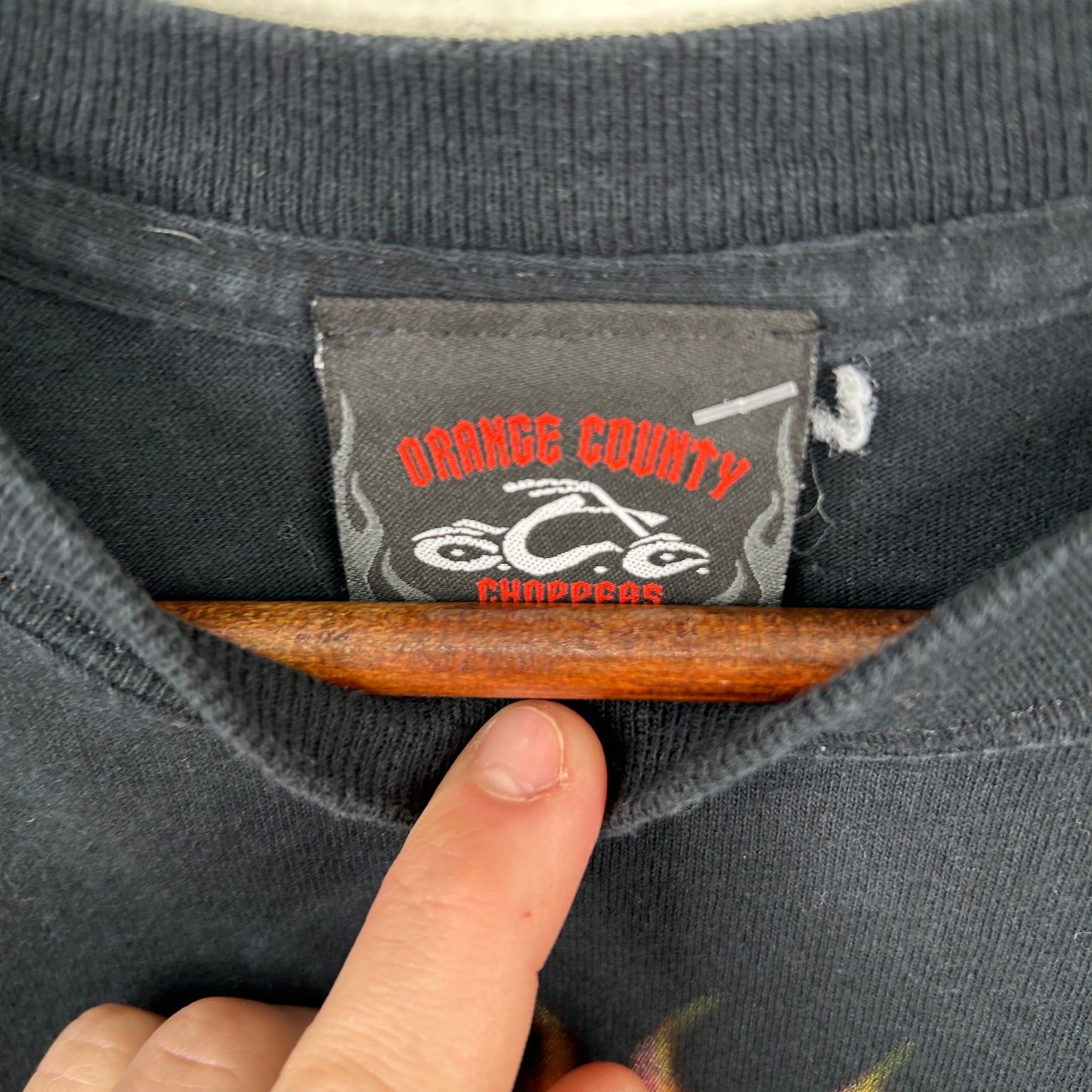 Y2K Orange County Choppers Flames Graphic Tee (M)