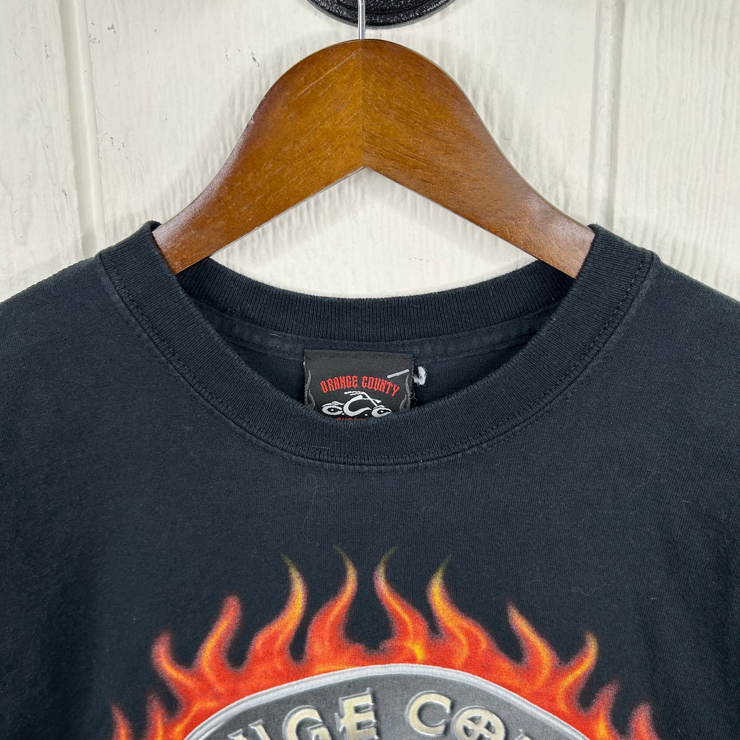 Y2K Orange County Choppers Flames Graphic Tee (M)