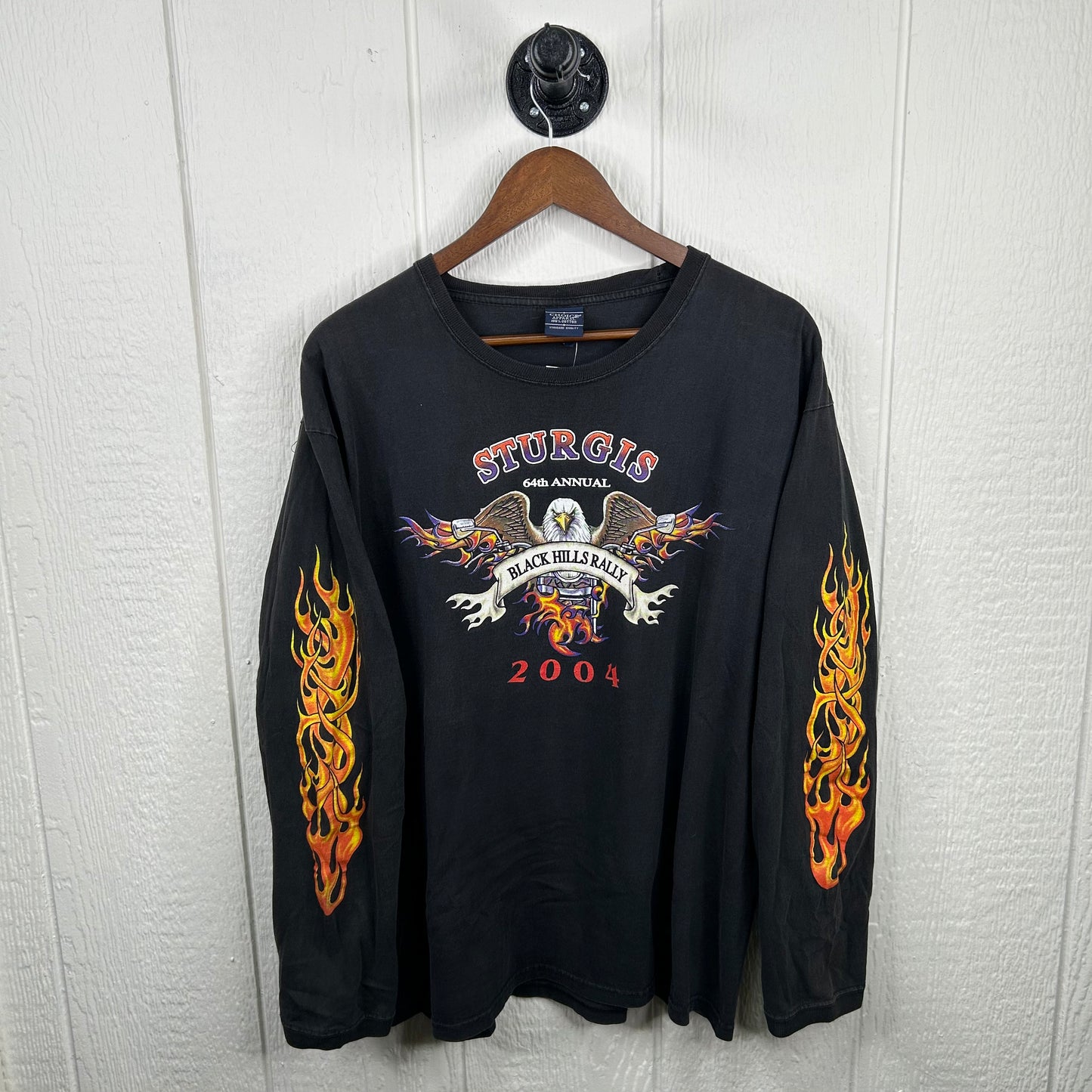Y2K Sturgis Black Hills Rally Flames Long Sleeve Tee (XL)