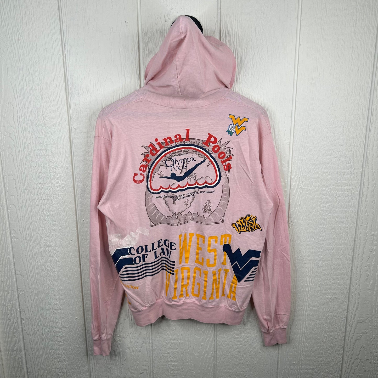 Vintage 80's WVU Spring Break Multi-Print Hoodie (L)