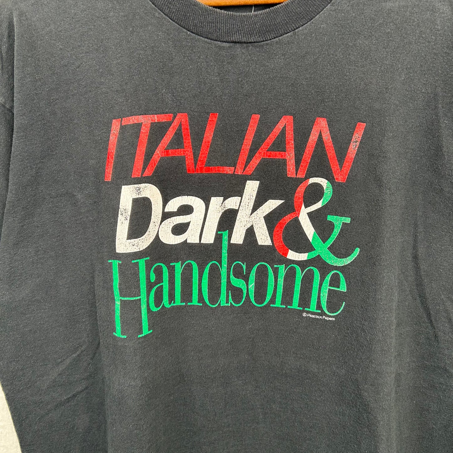 Vintage 90's 'Italian, Dark & Handsome' Tee (XL)