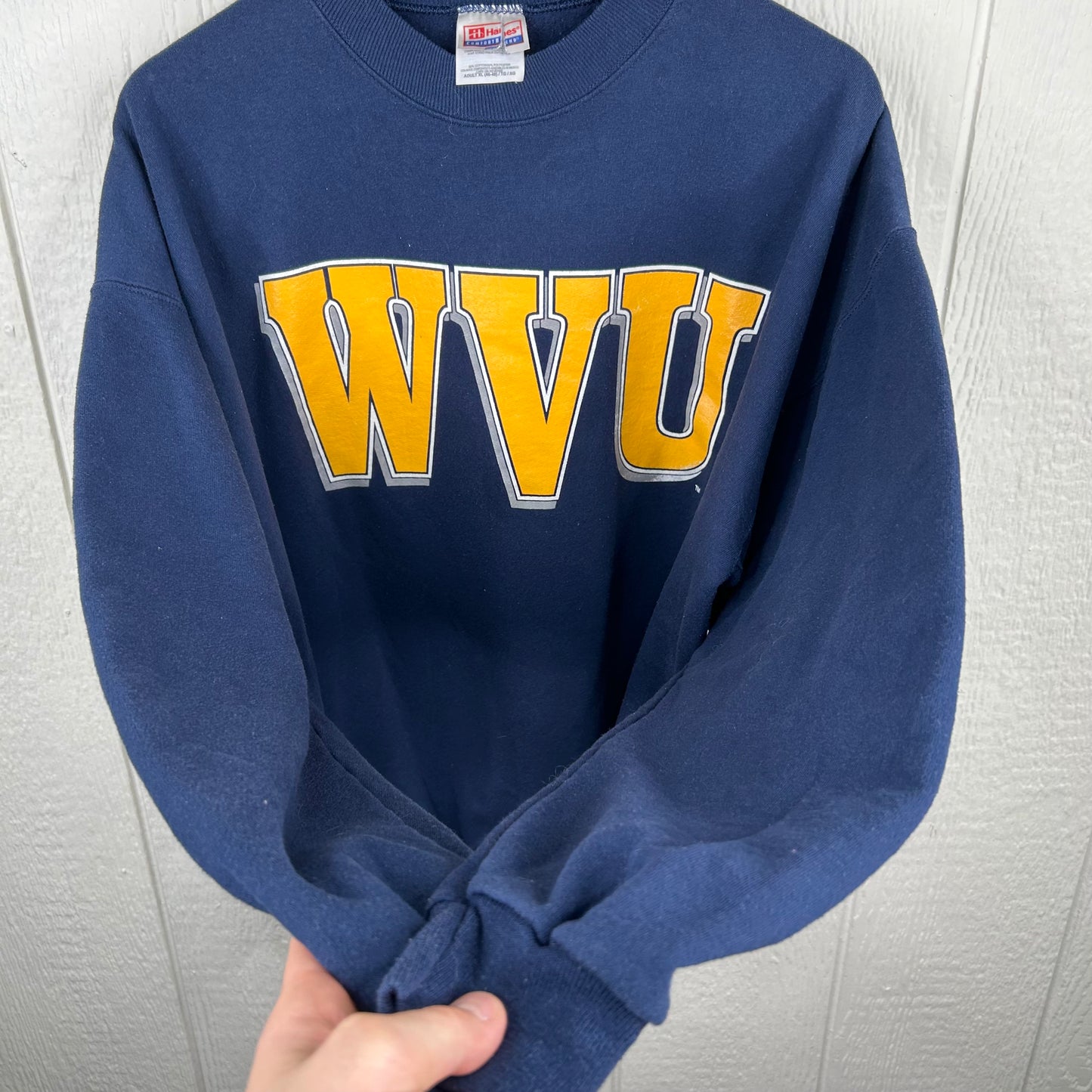 Vintage 90's WVU Graphic Print Crewneck (XL)