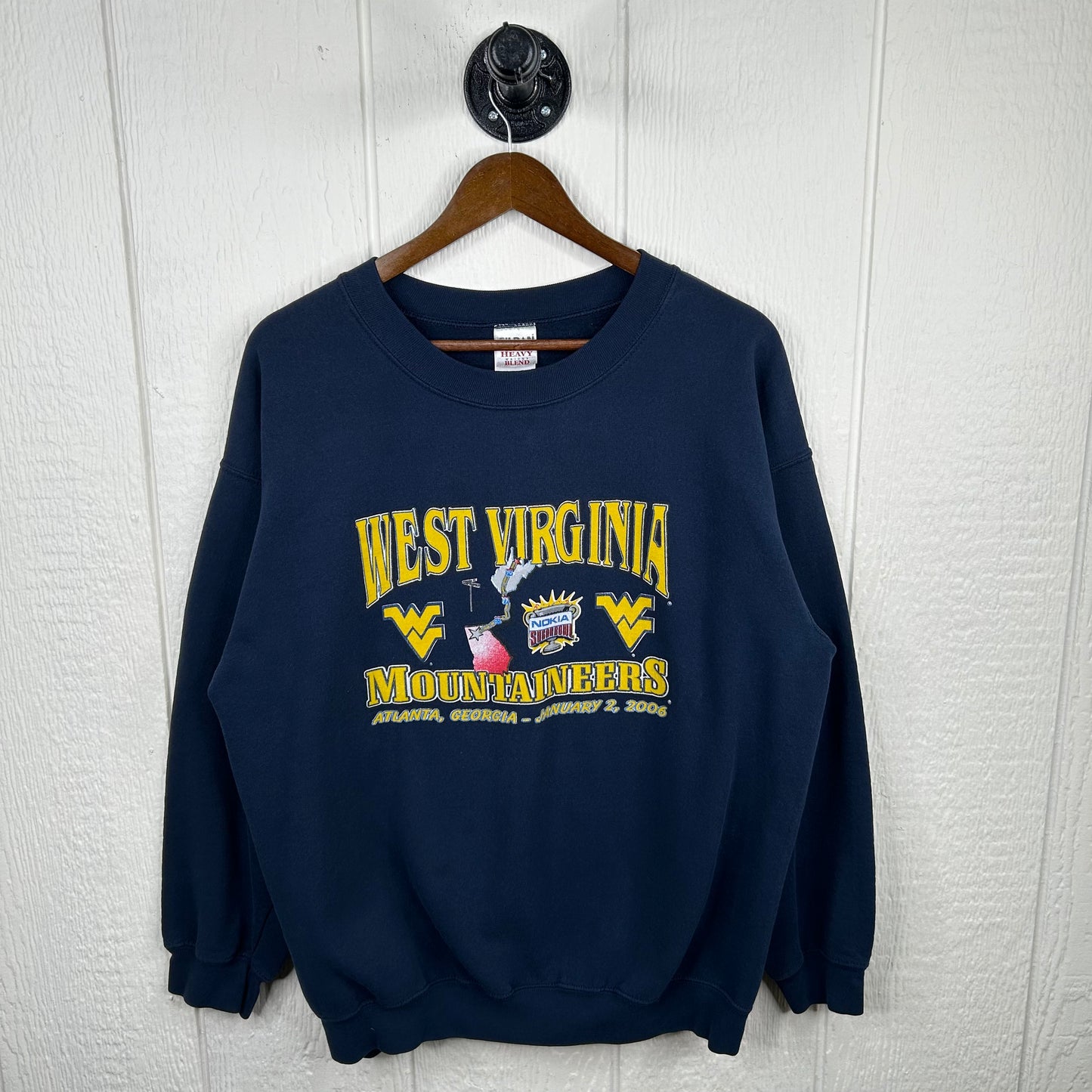 Vintage 2006 WVU Mountaineers Nokia Sugar Bowl Crewneck (L)