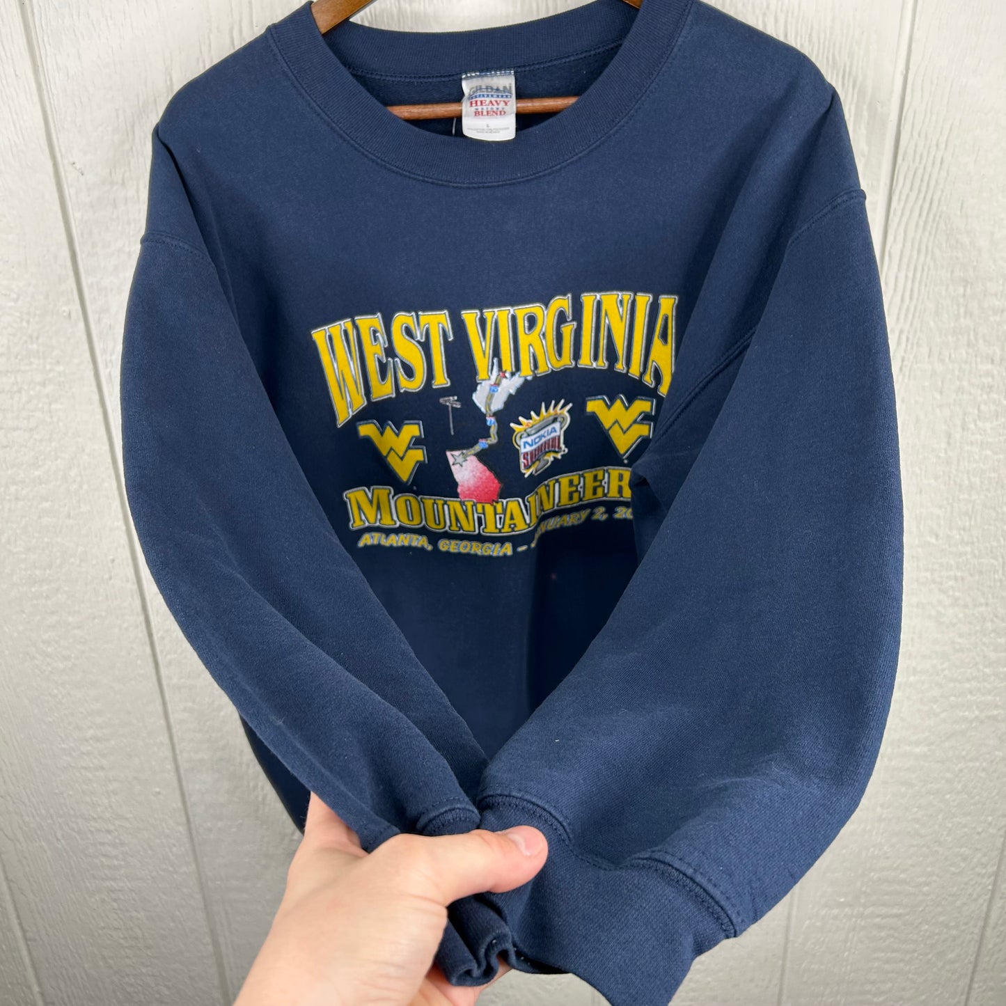 Vintage 2006 WVU Mountaineers Nokia Sugar Bowl Crewneck (L)