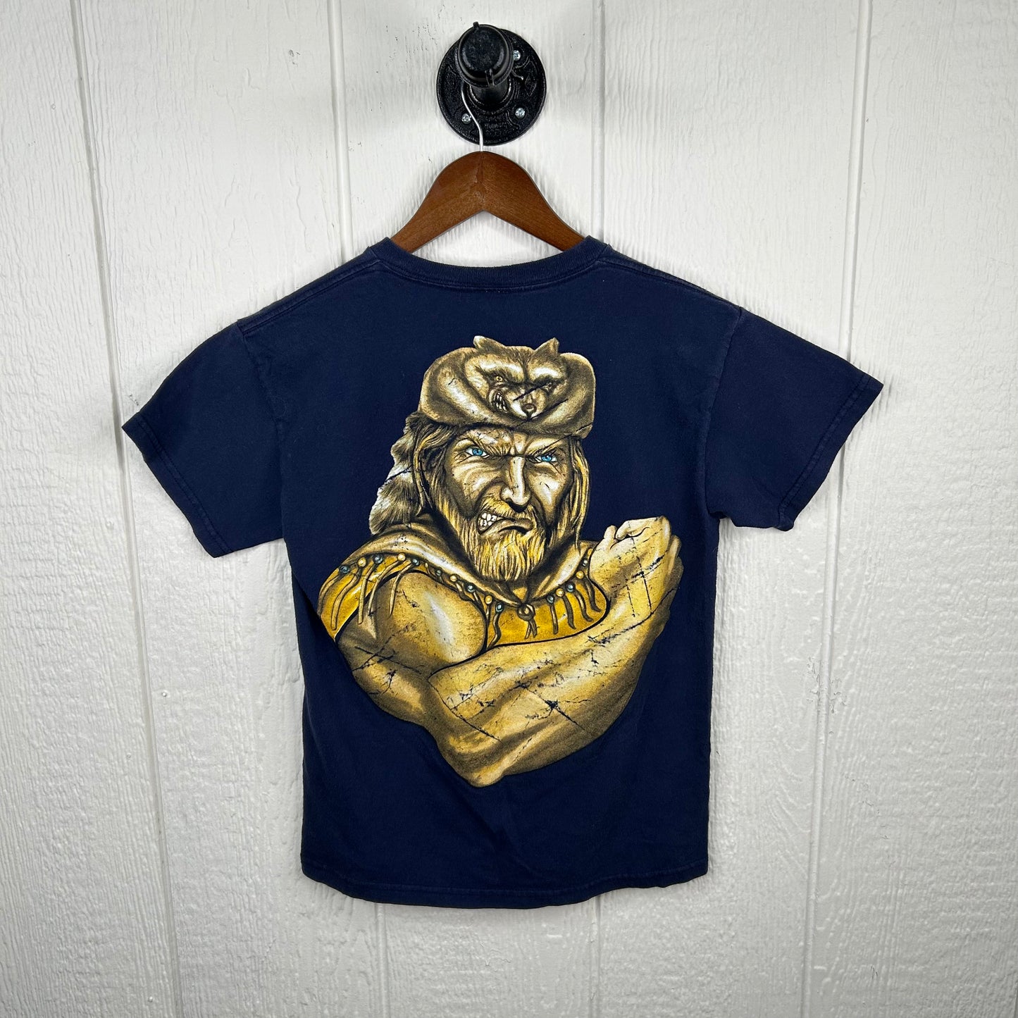 Y2K WVU Mountaineer Tough Double-Sided Baby Tee (S)