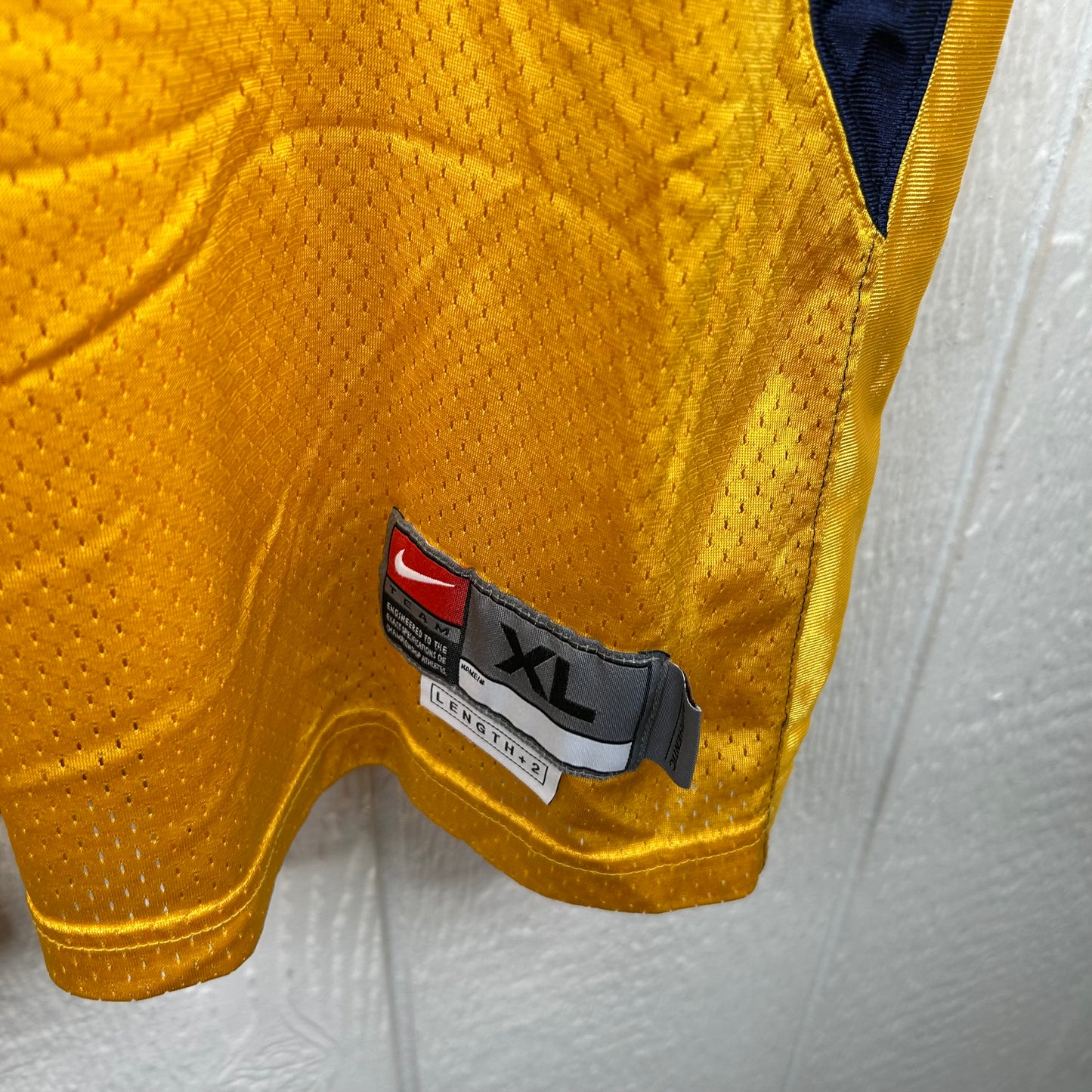 Y2K WVU Number 10 Gold Nike Football Jersey (XL)