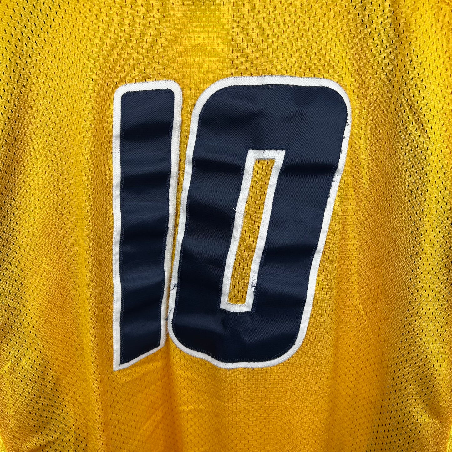 Y2K WVU Number 10 Gold Nike Football Jersey (XL)
