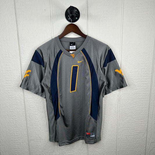 Y2K WVU Number 1 Gray Nike Football Jersey (S)