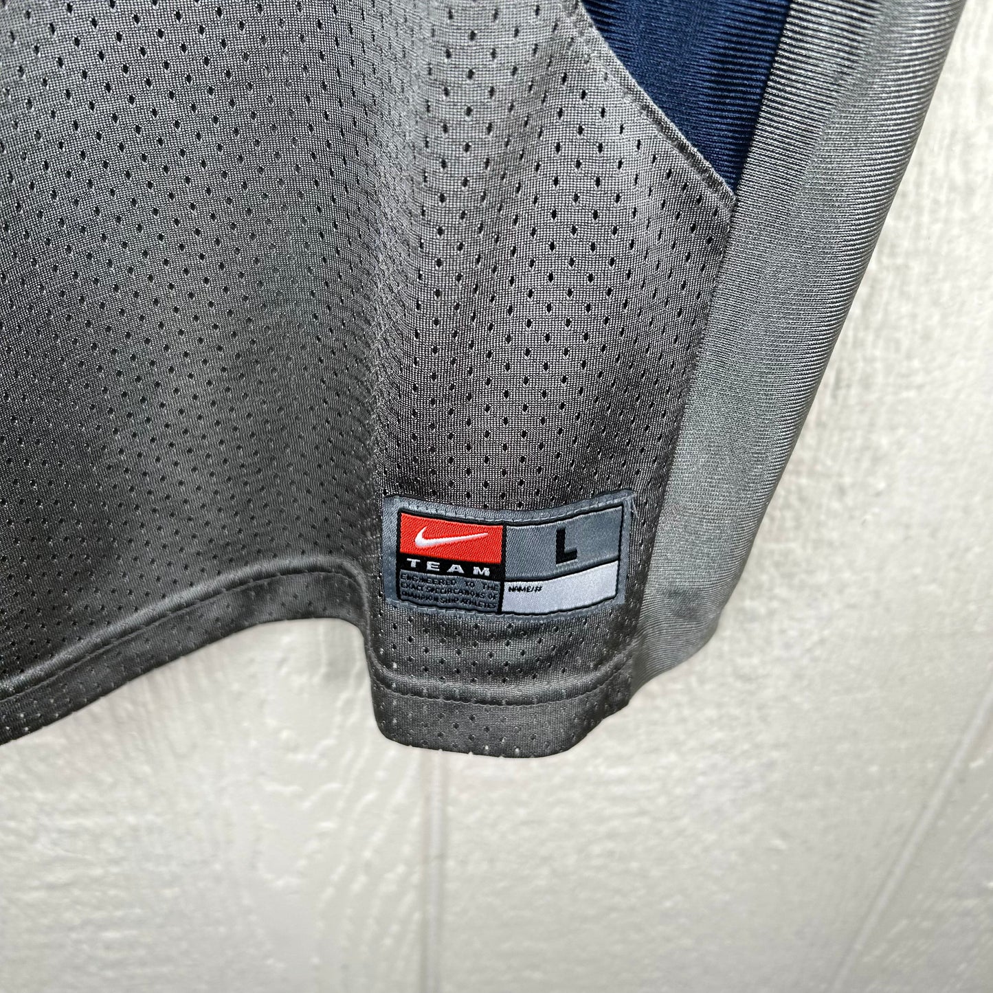 Y2K WVU Number 1 Gray Nike Football Jersey (S)