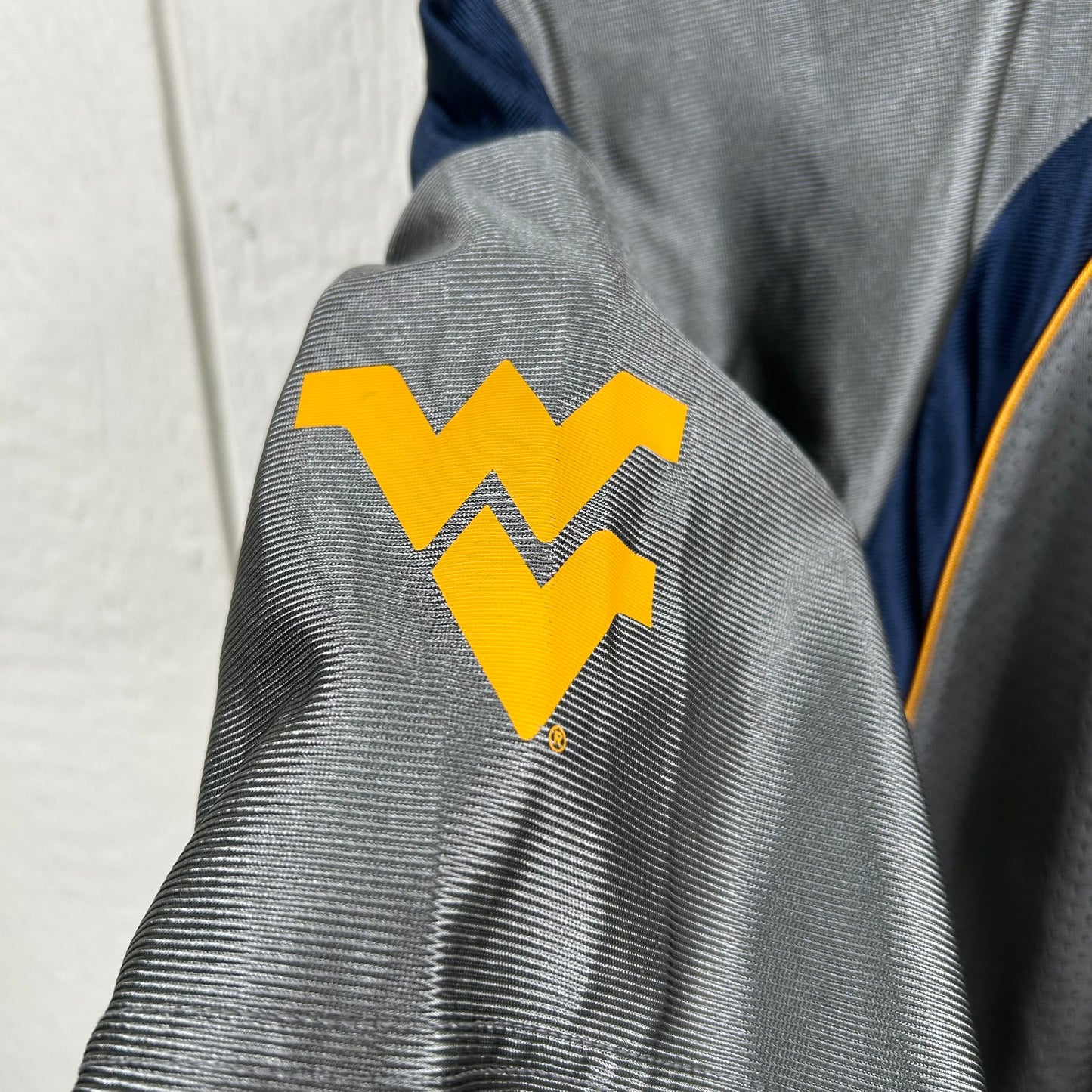 Y2K WVU Number 1 Gray Nike Football Jersey (S)