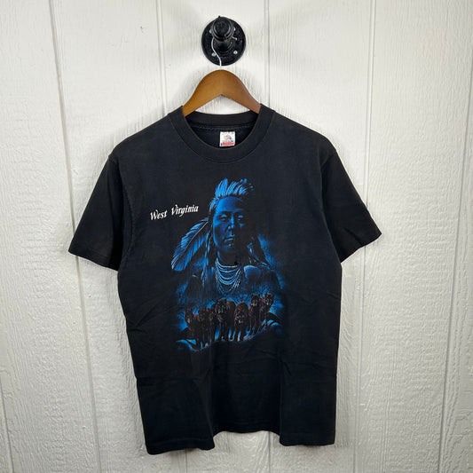 Vintage 80's West Virginia Native American Tee (M)