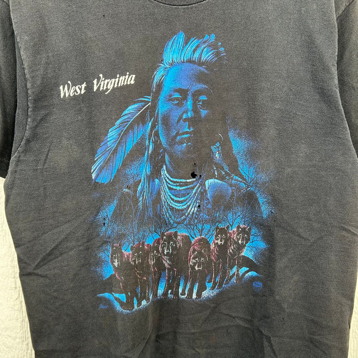 Vintage 80's West Virginia Native American Tee (M)