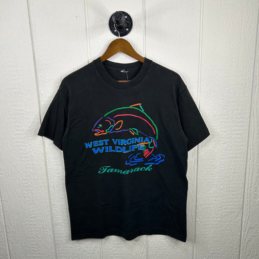 Vintage 90's West Virginia Tamarack Fishing Tee (XL)