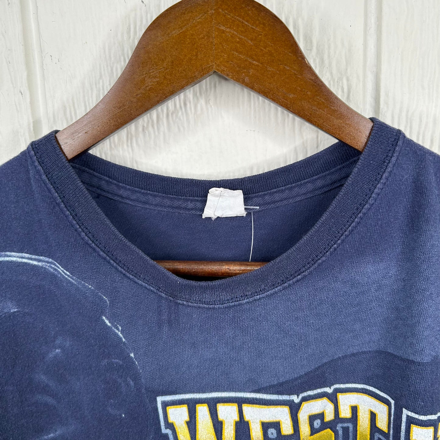 Vintage 90's West Virginia Mountaineers All Over Print Graphic Tee (L)