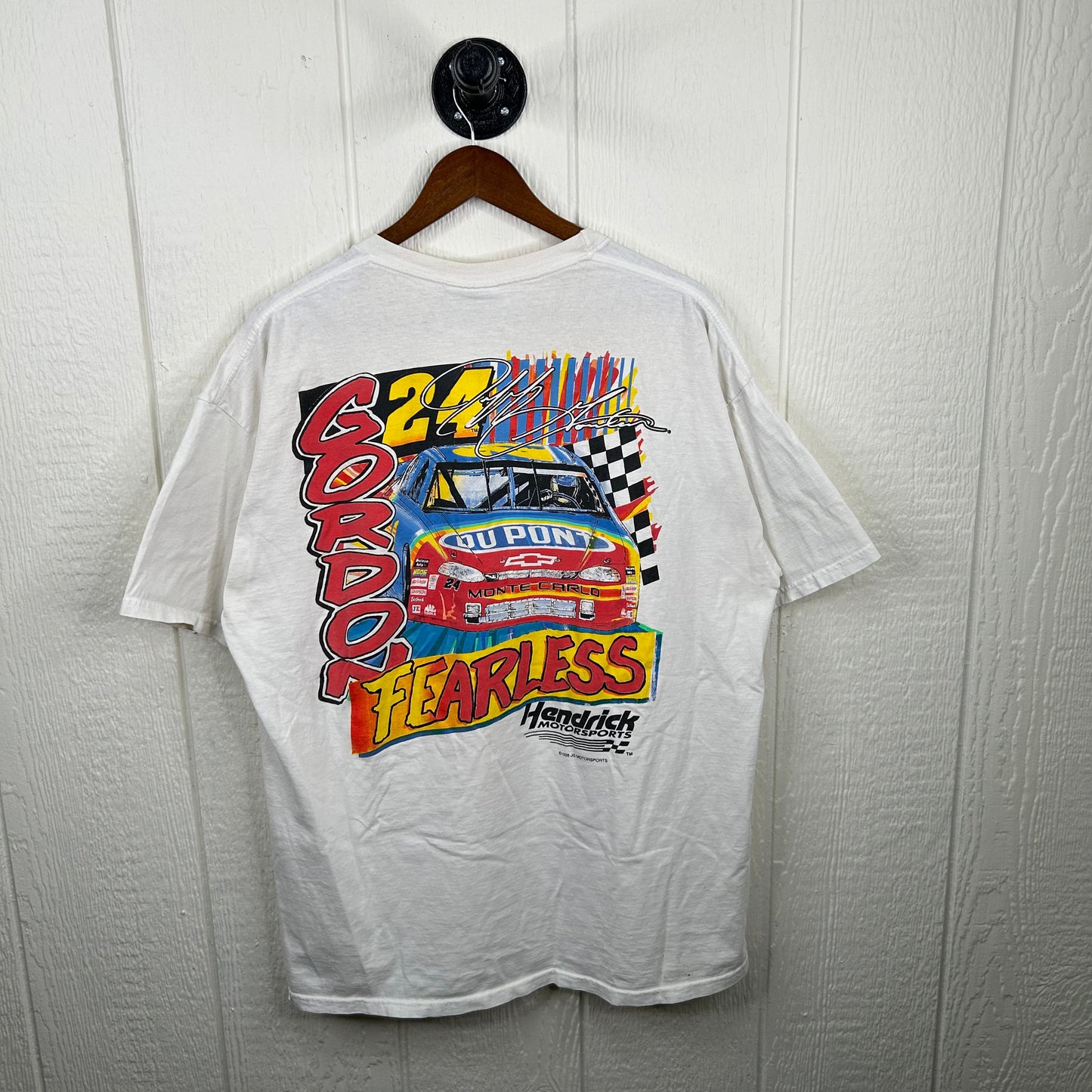 Vintage 1998 Jeff Gordon 'Fearless' NASCAR Graphic Tee (XL)