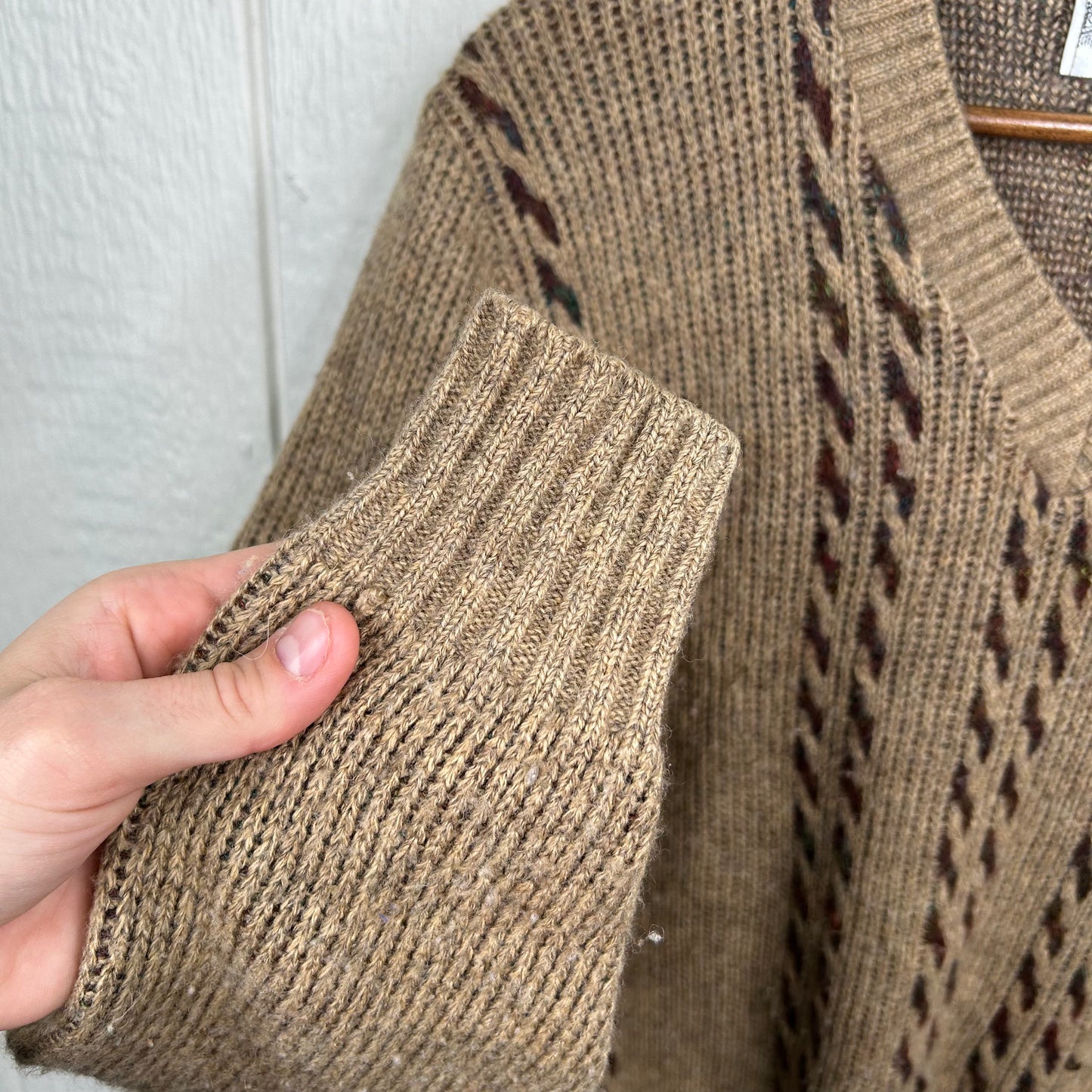 Vintage 90's London Fog Neutral Wool Sweater (M)
