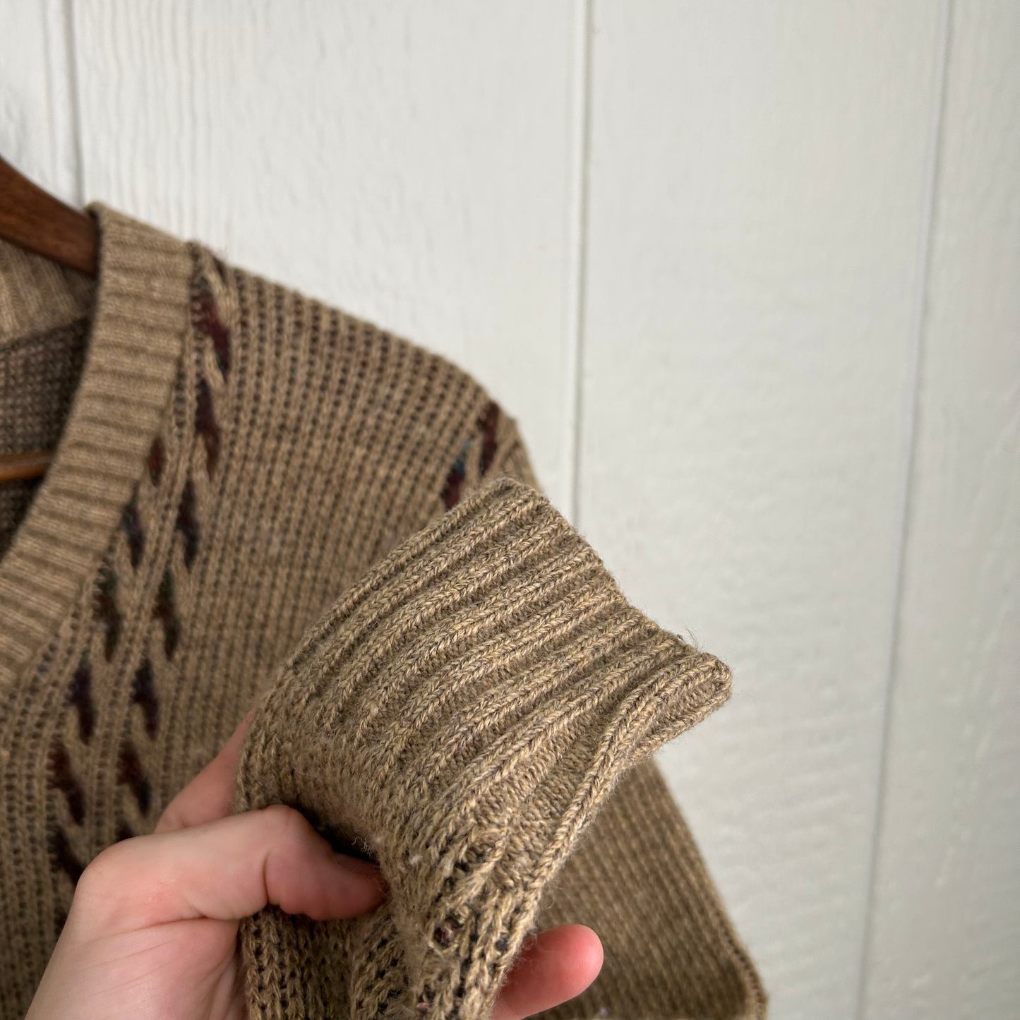 Vintage 90's London Fog Neutral Wool Sweater (M)