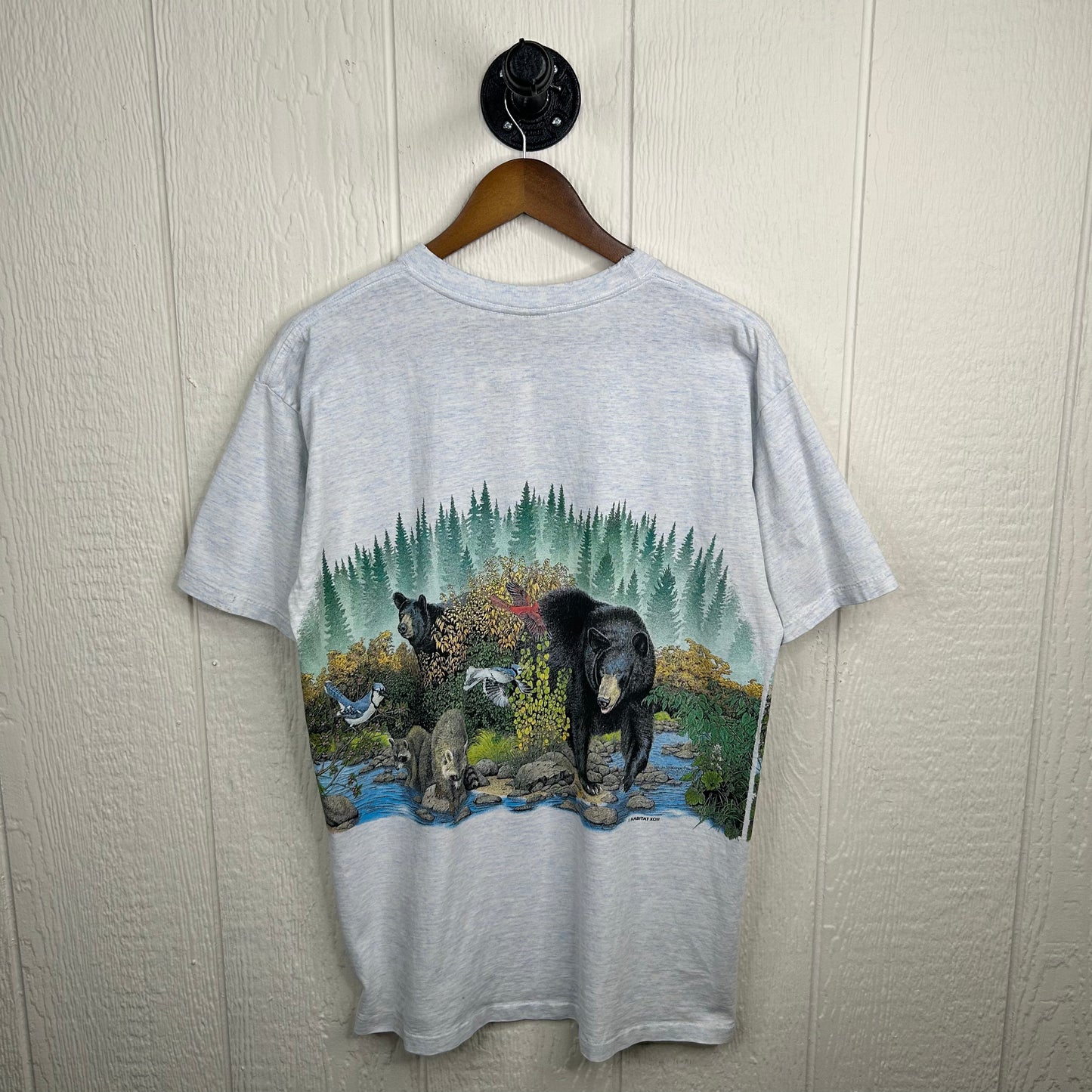 Vintage 90's West Virginia State Animals Nature All Over Print Tee (L)