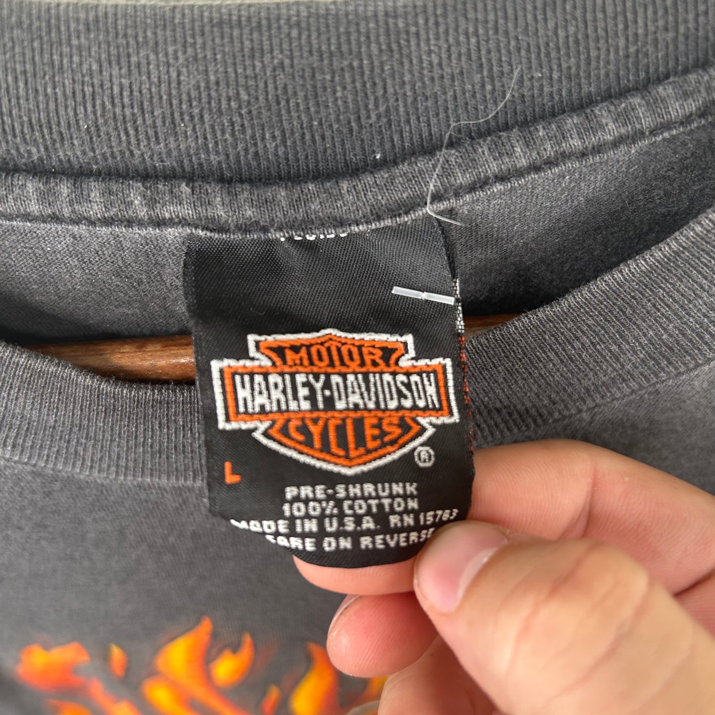 Vintage 90's Harley Davidson Fire Ball Fairmont WV Tee (L)