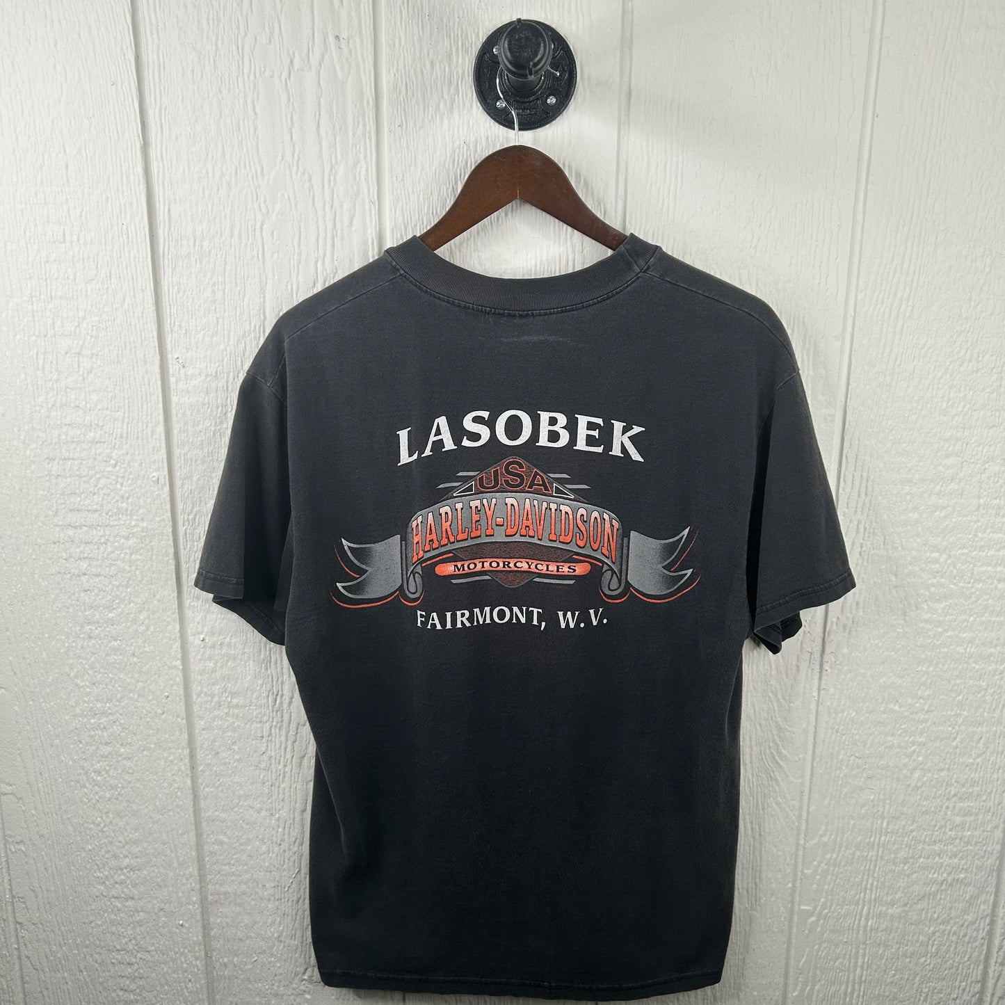 Vintage 90's Harley Davidson Fire Ball Fairmont WV Tee (L)