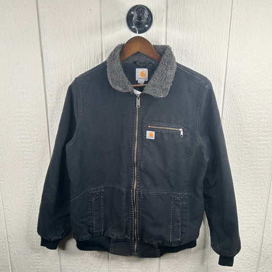 Y2K Sherpa Lined Black Carhartt Jacket (M)