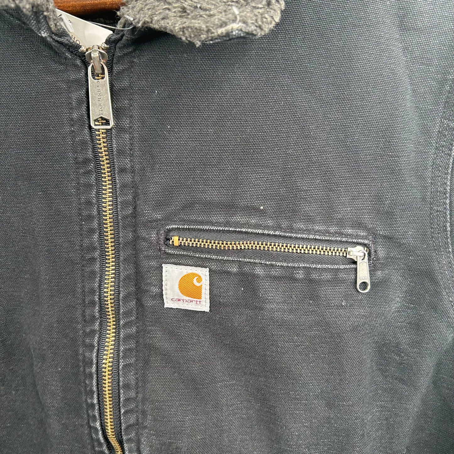 Y2K Sherpa Lined Black Carhartt Jacket (M)