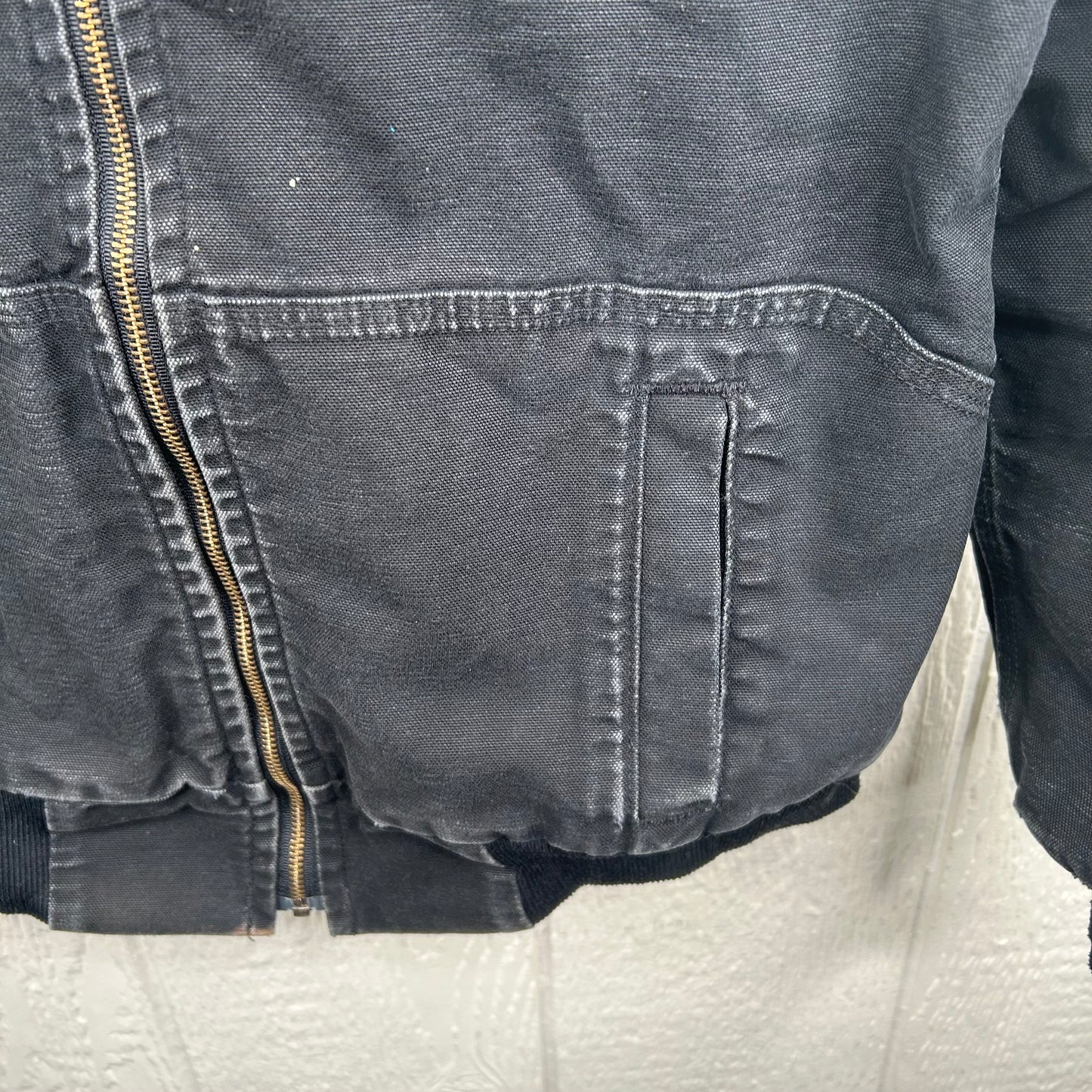 Y2K Sherpa Lined Black Carhartt Jacket (M)