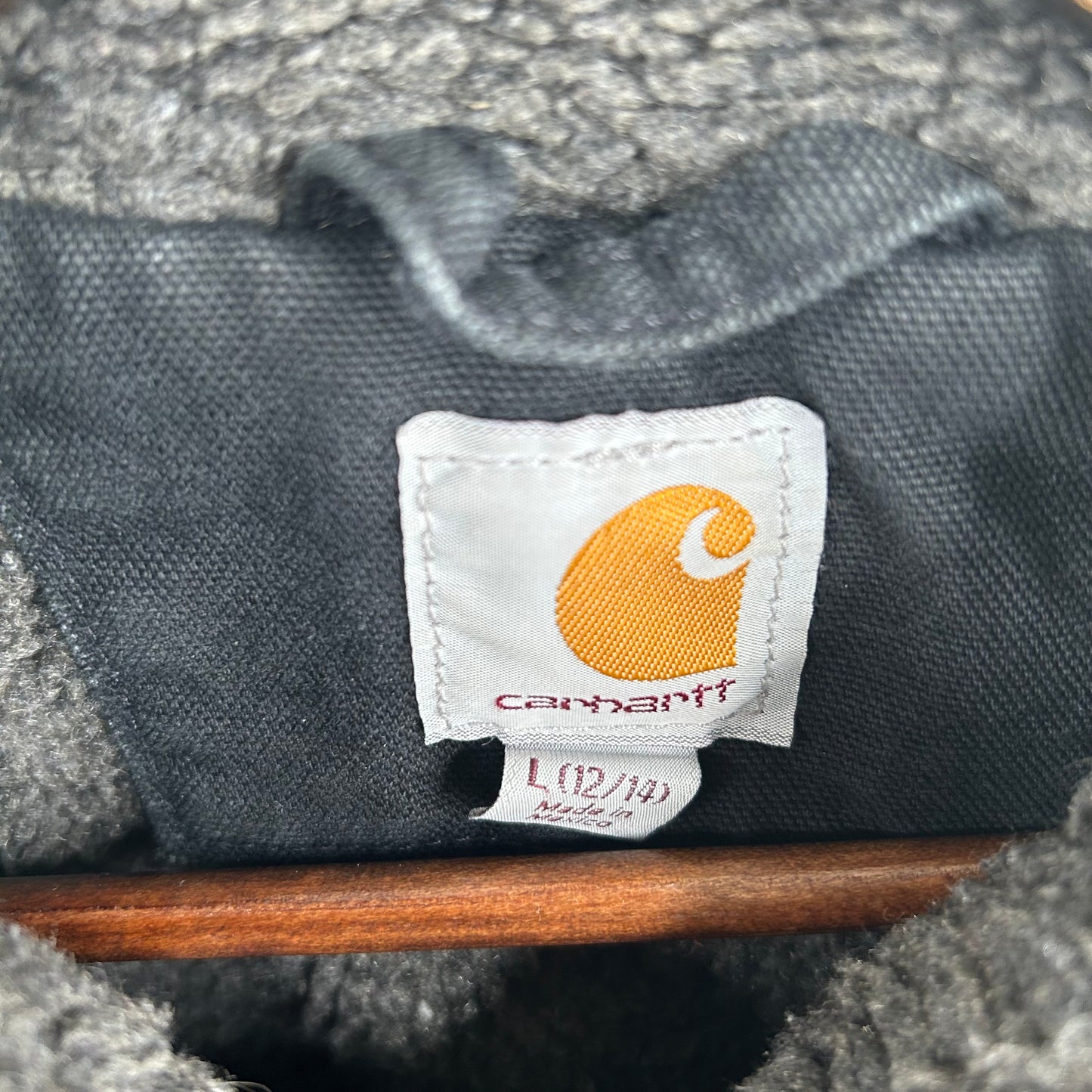 Y2K Sherpa Lined Black Carhartt Jacket (M)