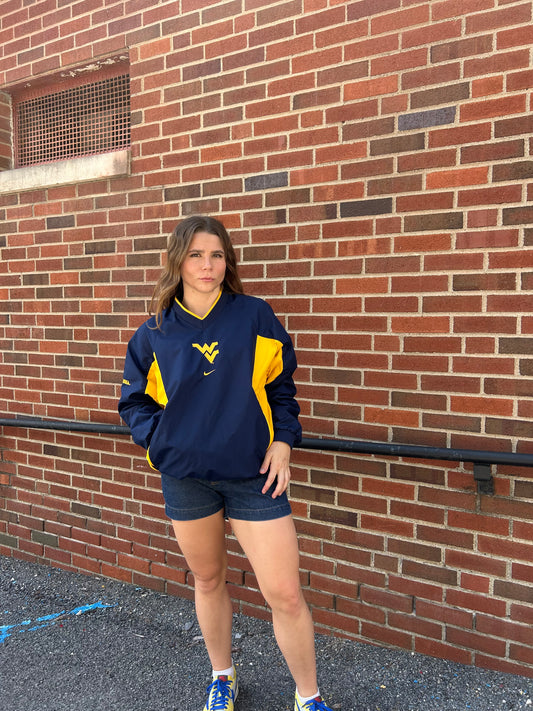 y2k WVU Nike Center Swoosh Windbreaker (S)