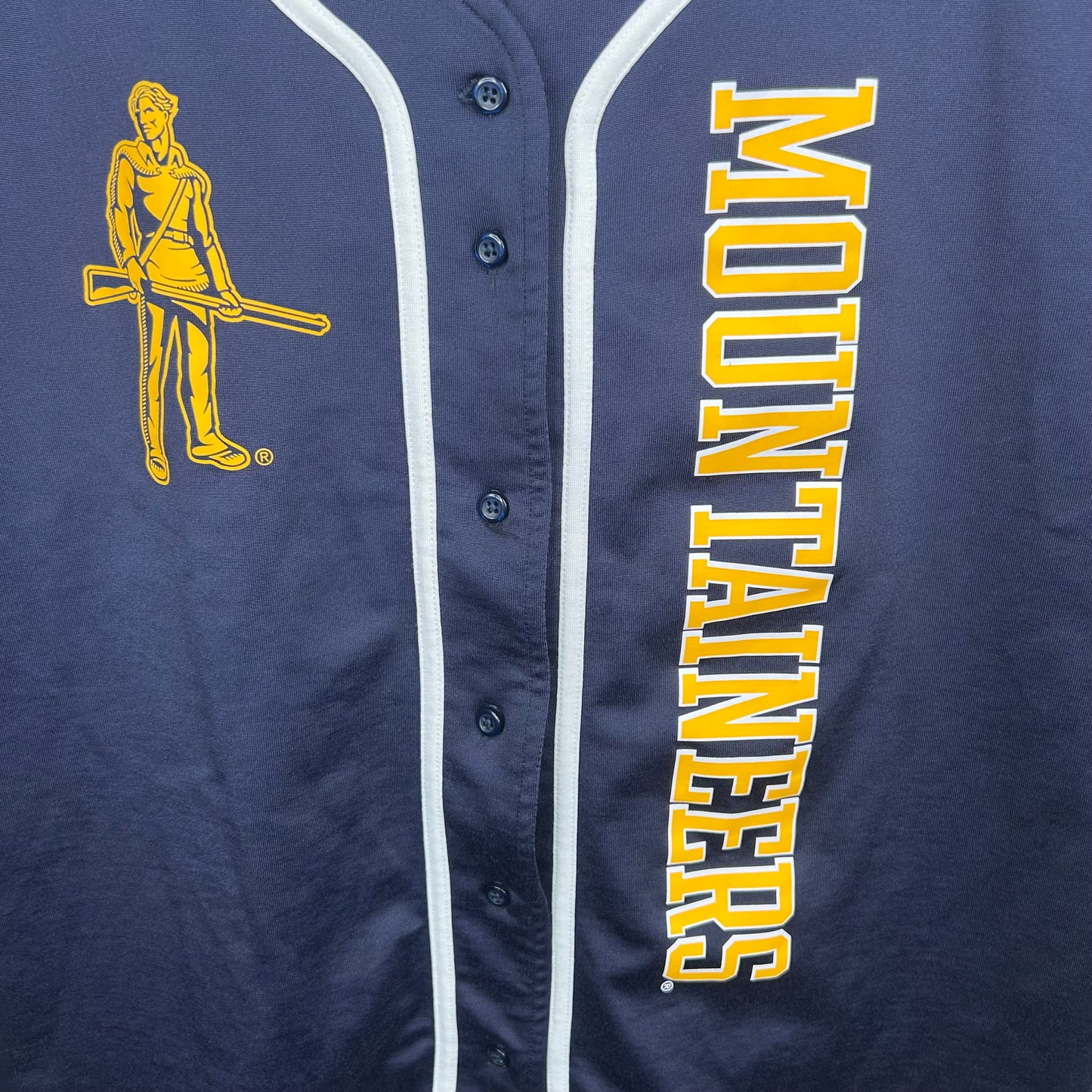 WVU x PINK Baseball Jersey (L)