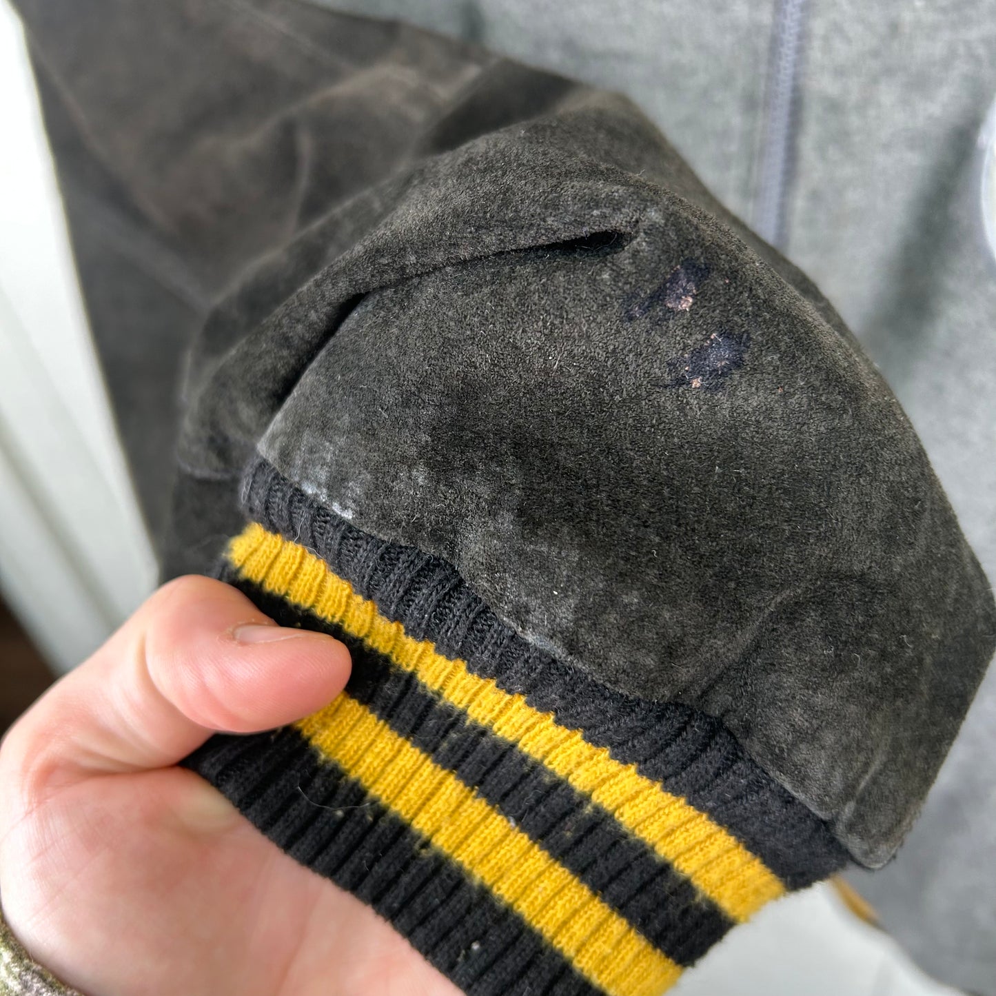 Y2K Pittsburgh Steelers NFL Zip-Up Wool Bomber Jacket (XL)