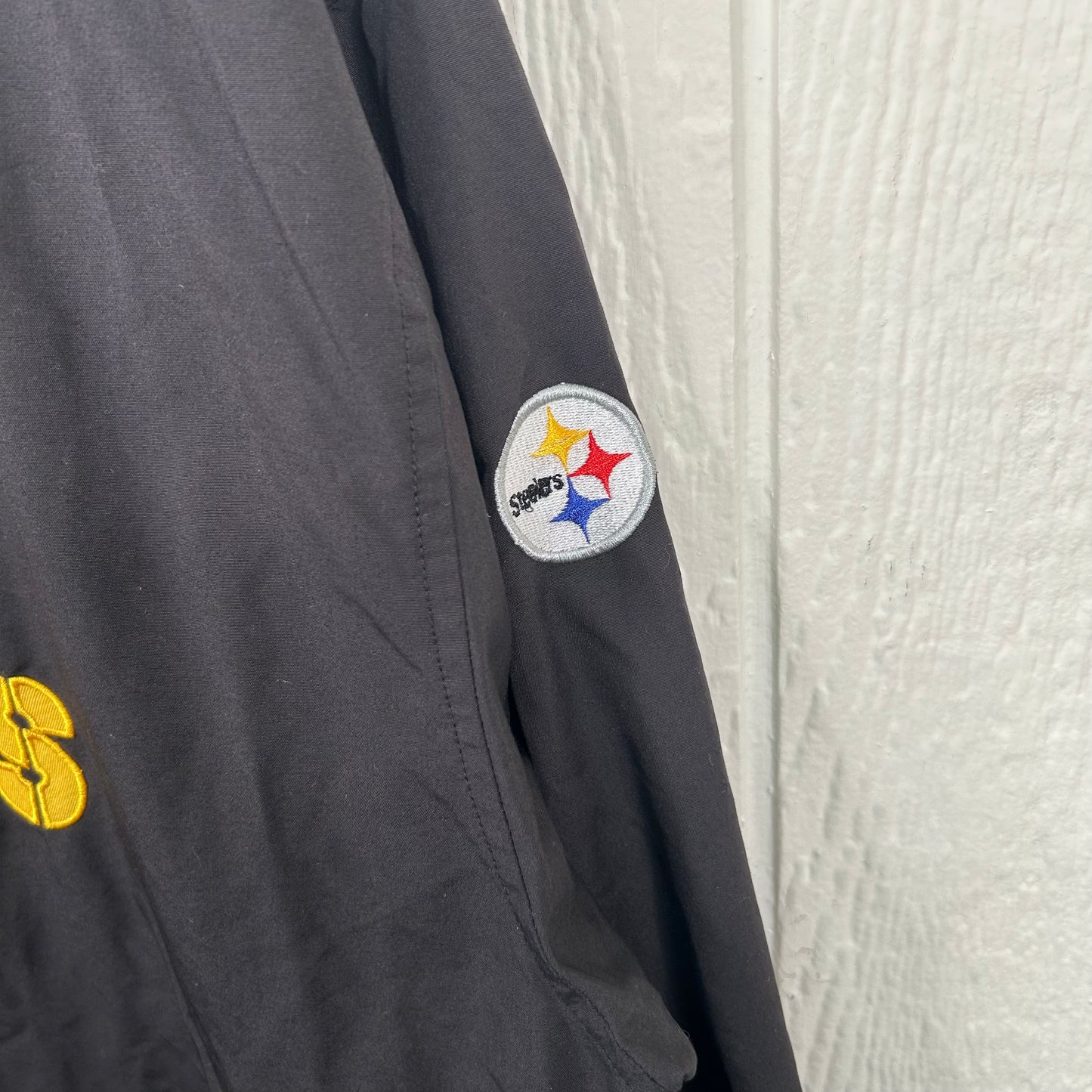 Y2K Pittsburgh Steelers NFL V-Neck Windbreaker (M)