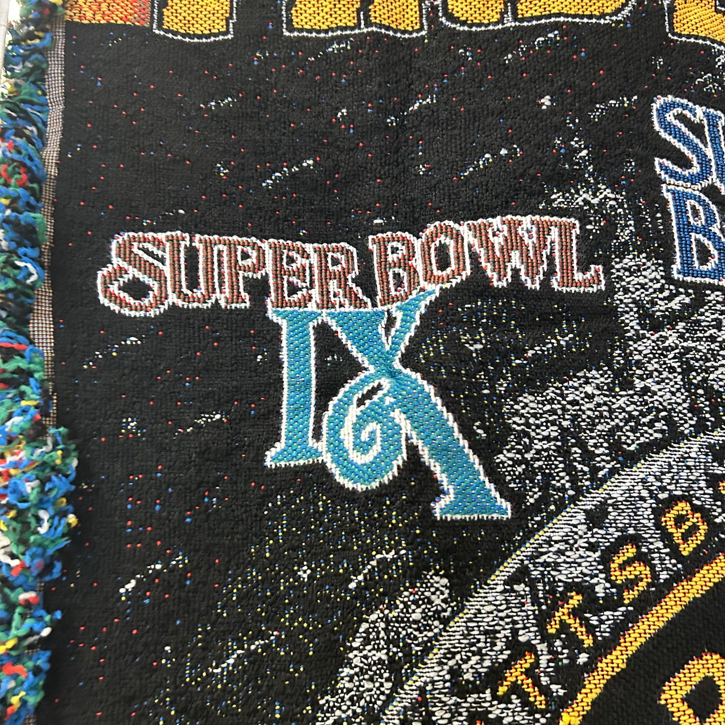 Y2K Pittsburgh Steeler First To Six Super Bowl Champions Knit Blanket