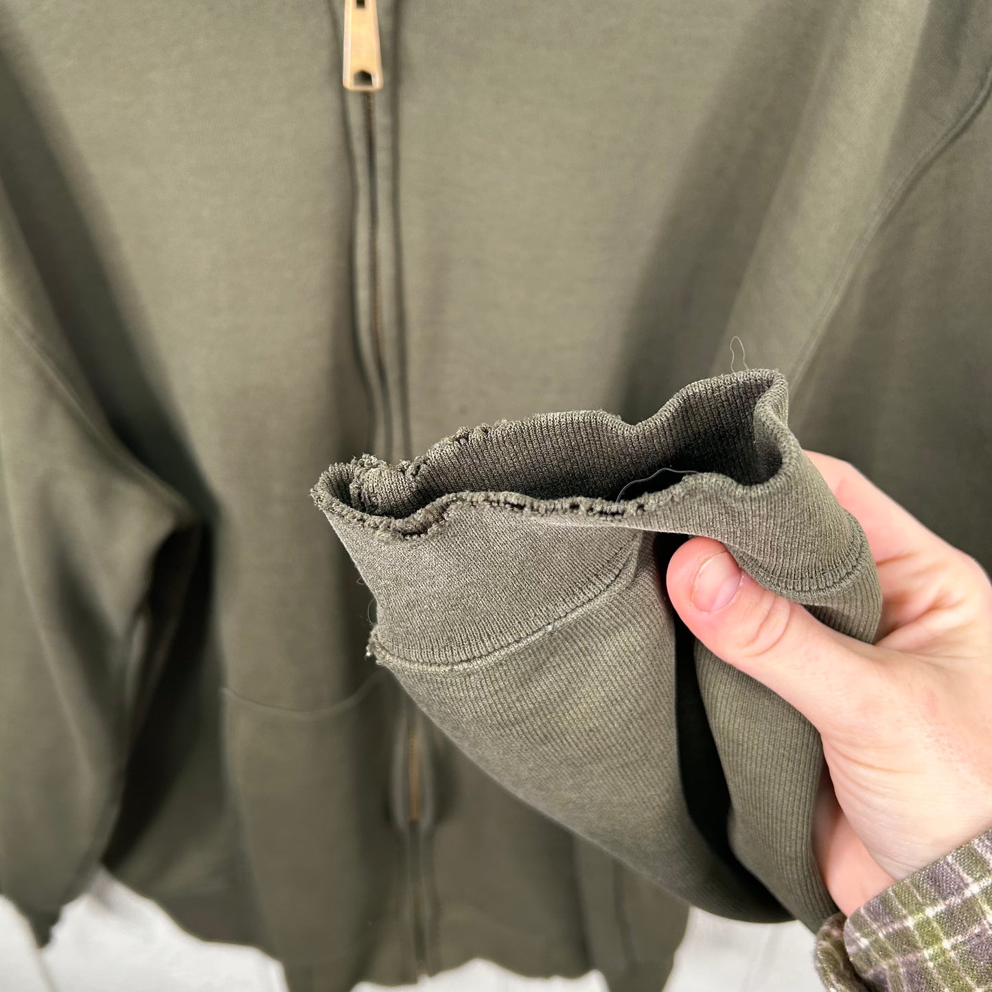 Y2K Forest Green Full-Zip Carhartt Hooded Jacket (XL)