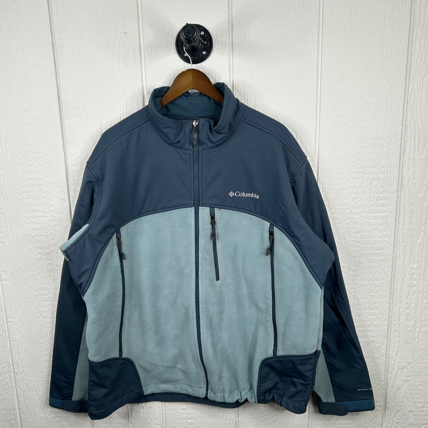 Y2K Navy & Blue Columbia Therm Lined Zip-Up Jacket (XXL)