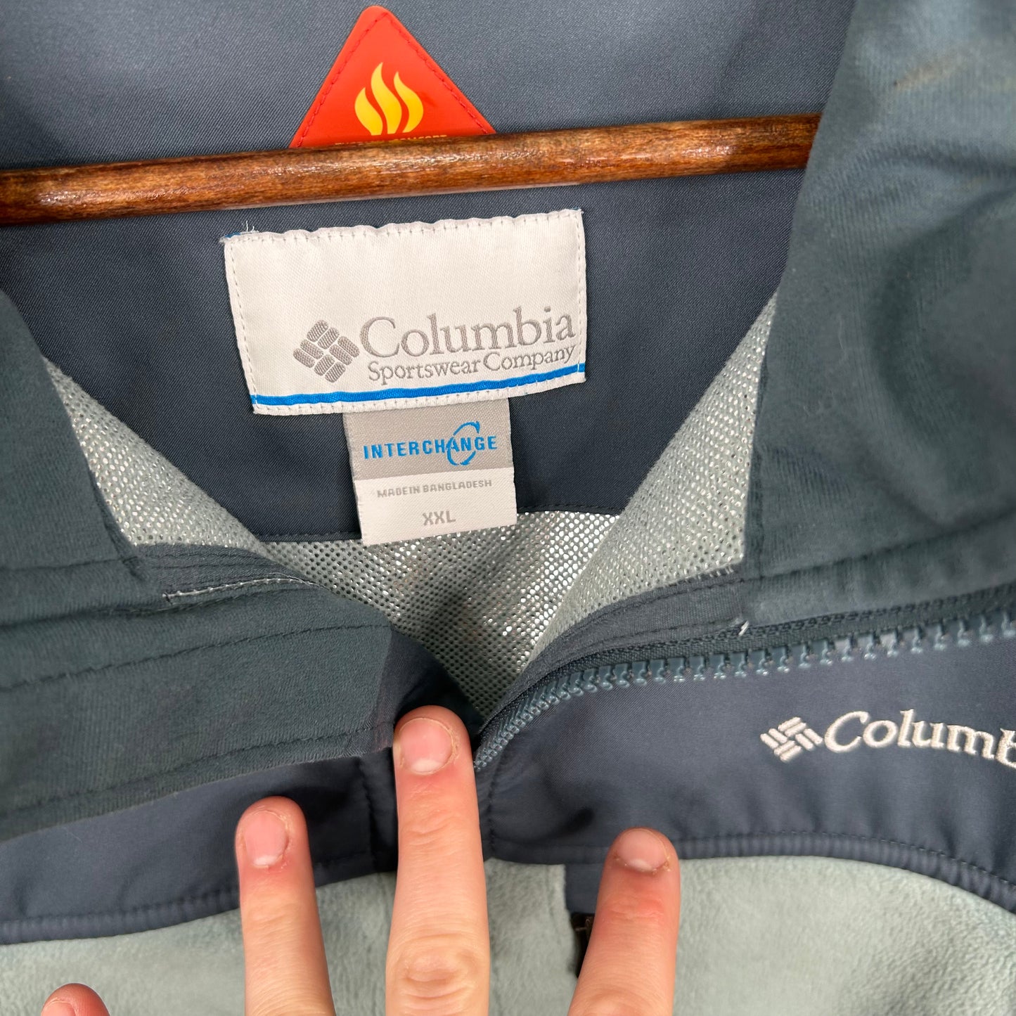 Y2K Navy & Blue Columbia Therm Lined Zip-Up Jacket (XXL)