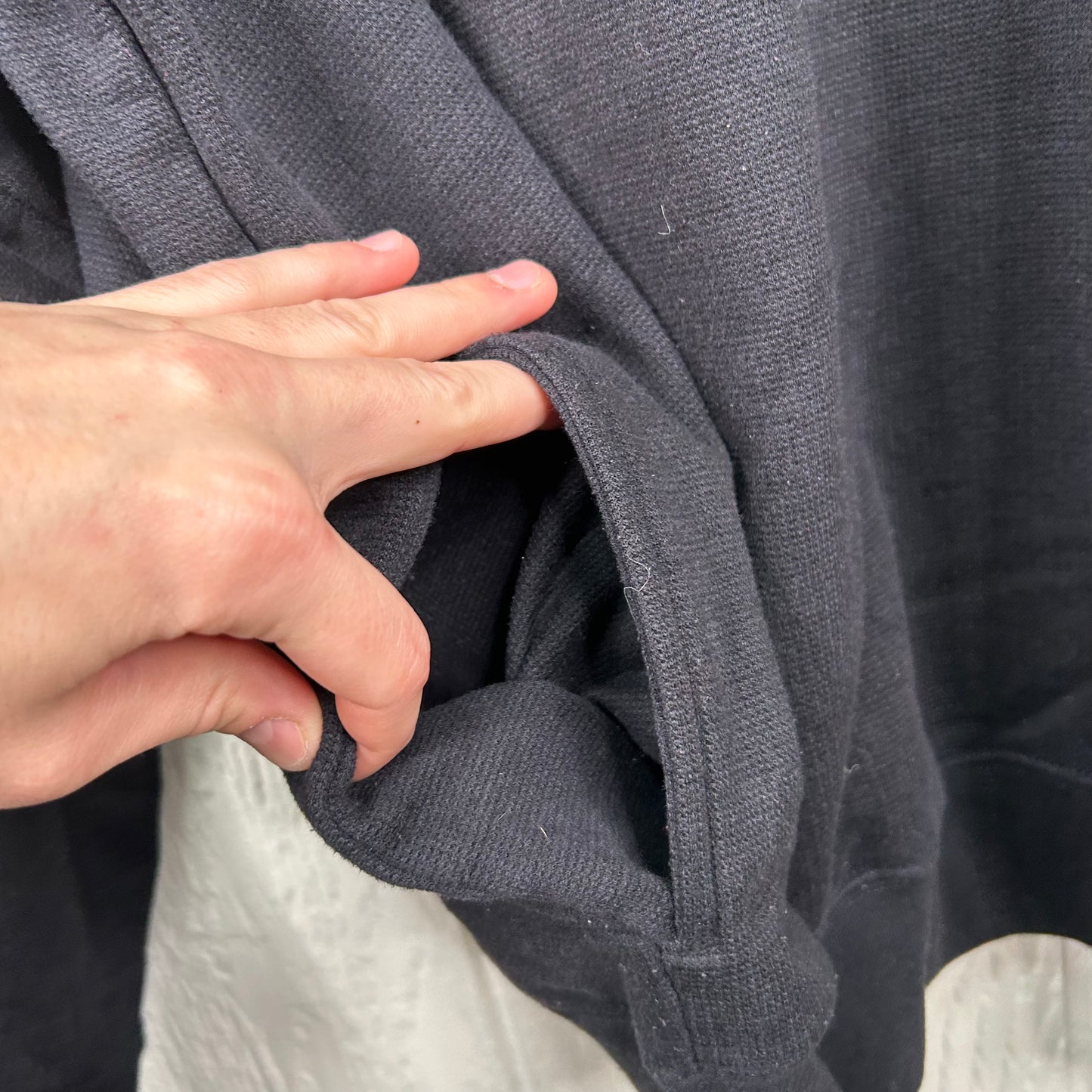 Vintage 90's Lee Black Quarter-Zip Crewneck (XL)