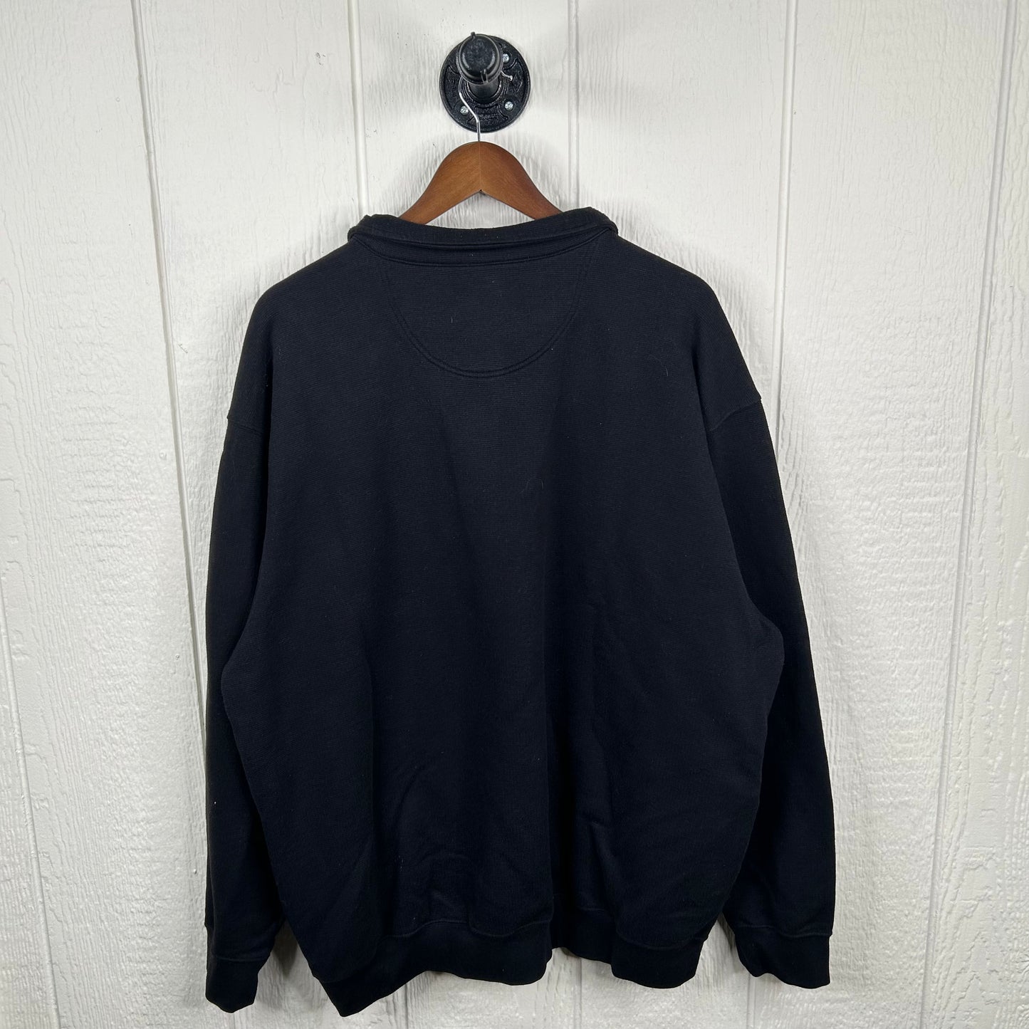 Vintage 90's Lee Black Quarter-Zip Crewneck (XL)