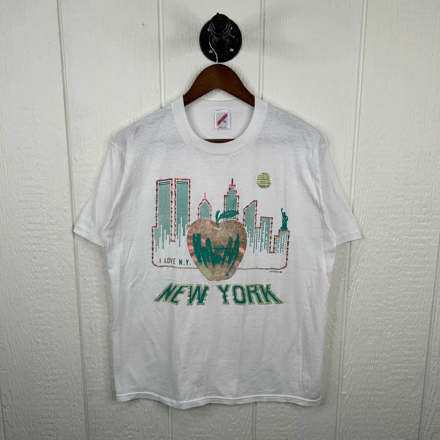 Vintage 80's New York City 'The Big Apple' Graphic Tee (XL)
