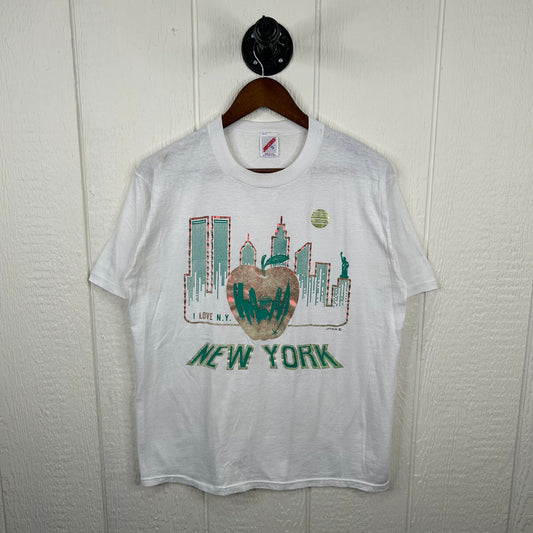 Vintage 80's New York City 'The Big Apple' Graphic Tee (XL)