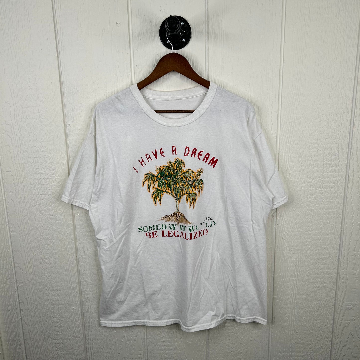 Vintage 1997 'I Have A Dream Some Day It Would Be Legalized' Marijuana Tee (XXL)