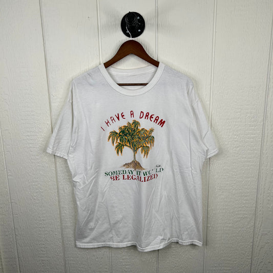 Vintage 1997 'I Have A Dream Some Day It Would Be Legalized' Marijuana Tee (XXL)