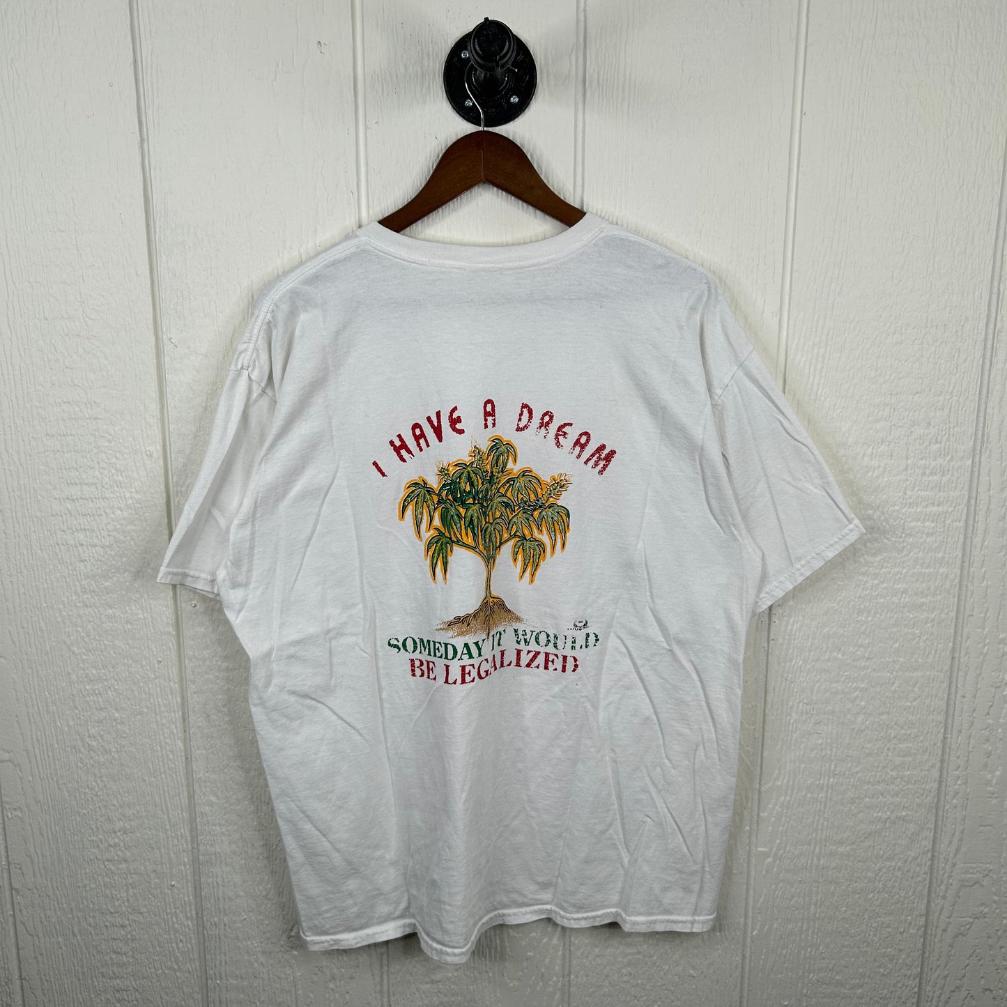 Vintage 1997 'I Have A Dream Some Day It Would Be Legalized' Marijuana Tee (XXL)