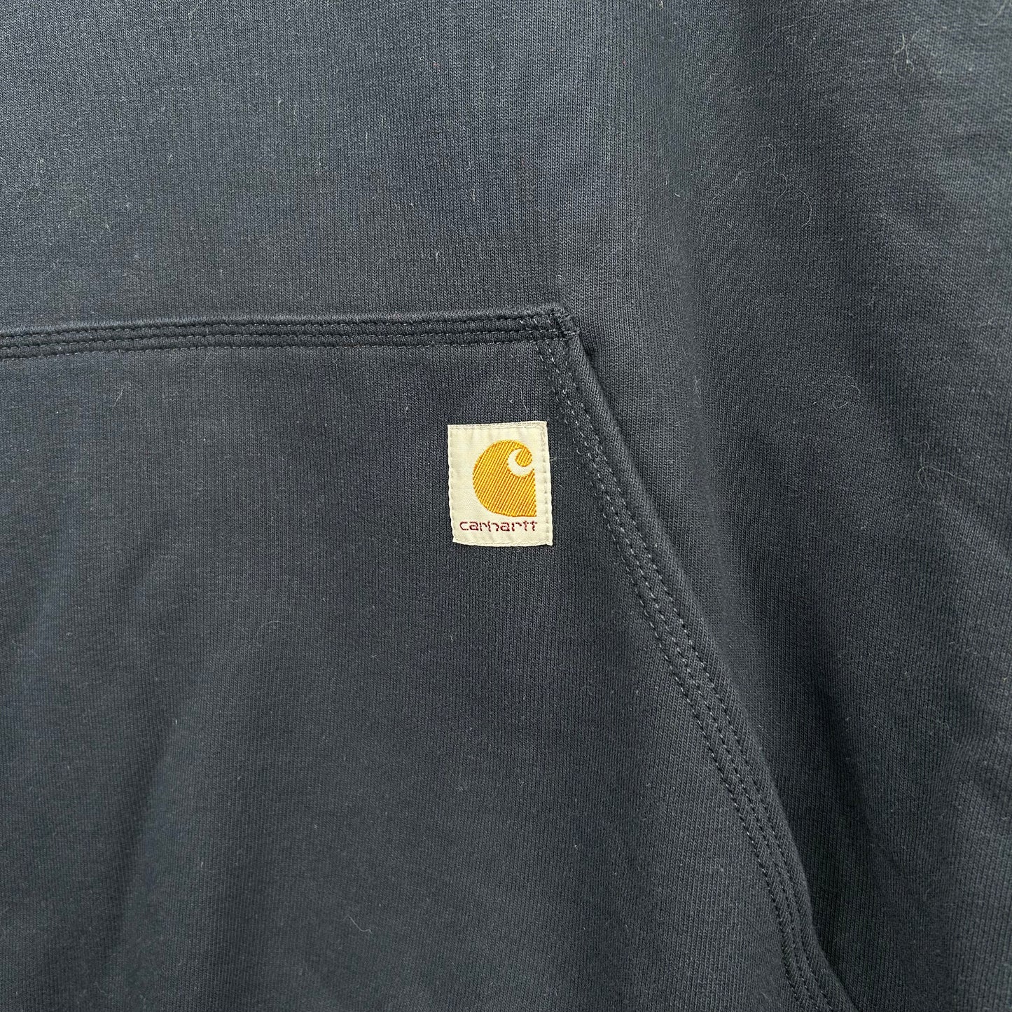Y2K Navy Sleeve Hit Carhartt Hoodie (L)