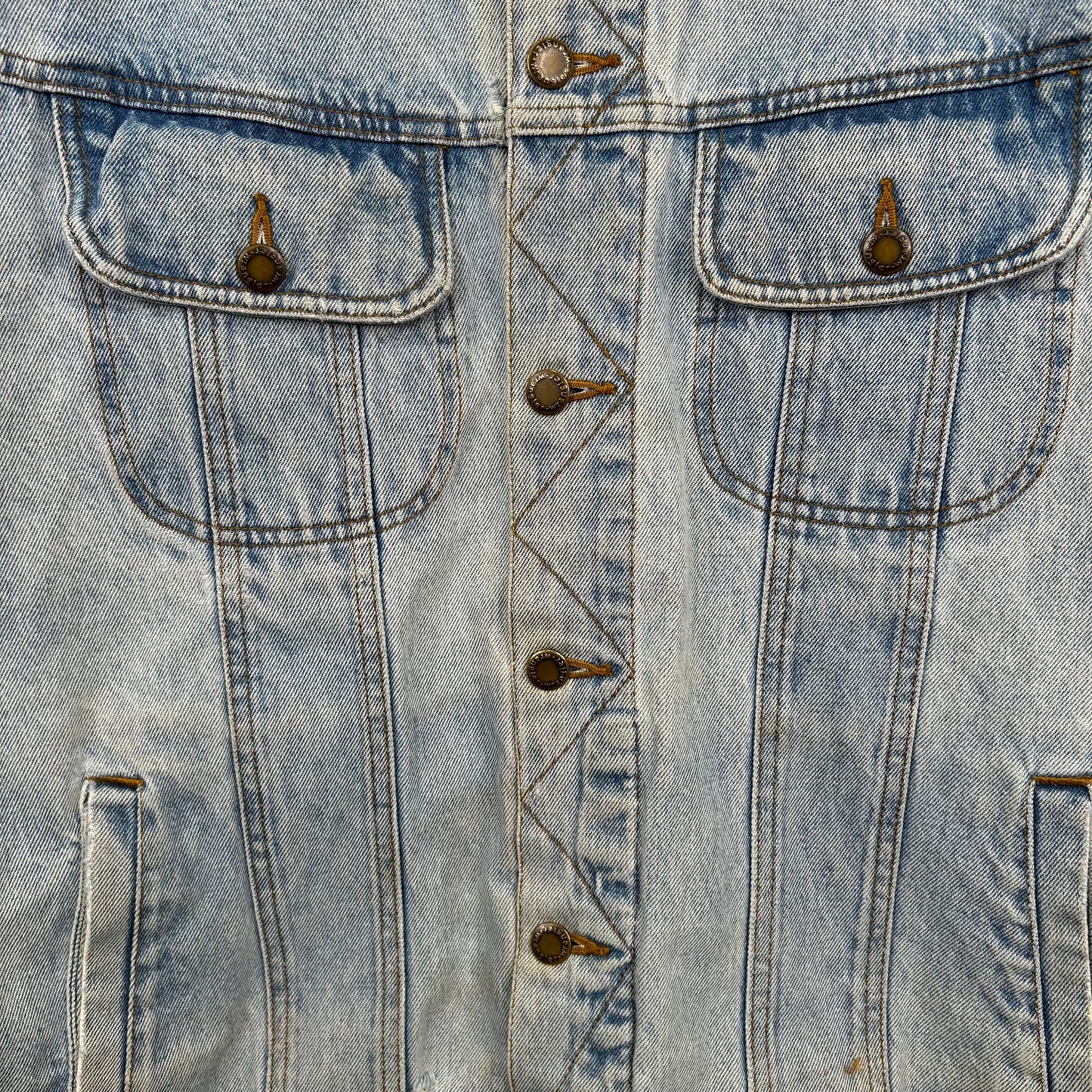 Vintage 90's Wrangler Faded Button-Up Denim Jacket (XL)